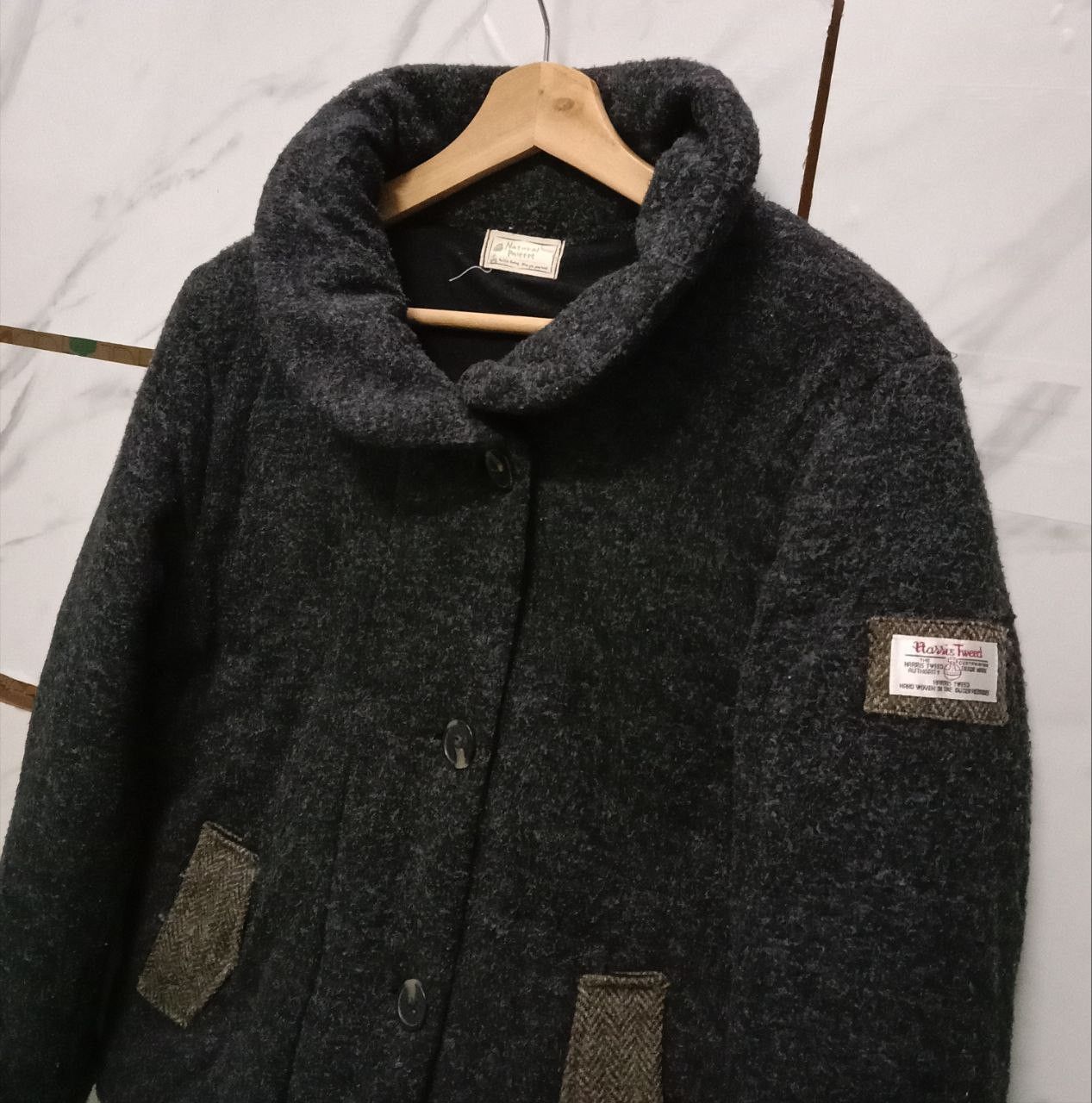 Harris Tweed Harris Tweed Natural Palette Wool Winter Cropped Jacket Size L / US 10 / IT 46 - 4 Thumbnail