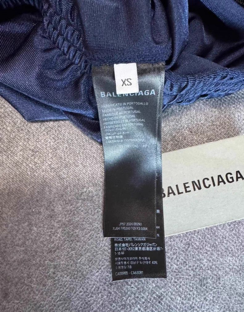 Balenciaga Balenciaga size XS Blue Double Ring Sports Basketball Silk Size US 27 - 4 Thumbnail