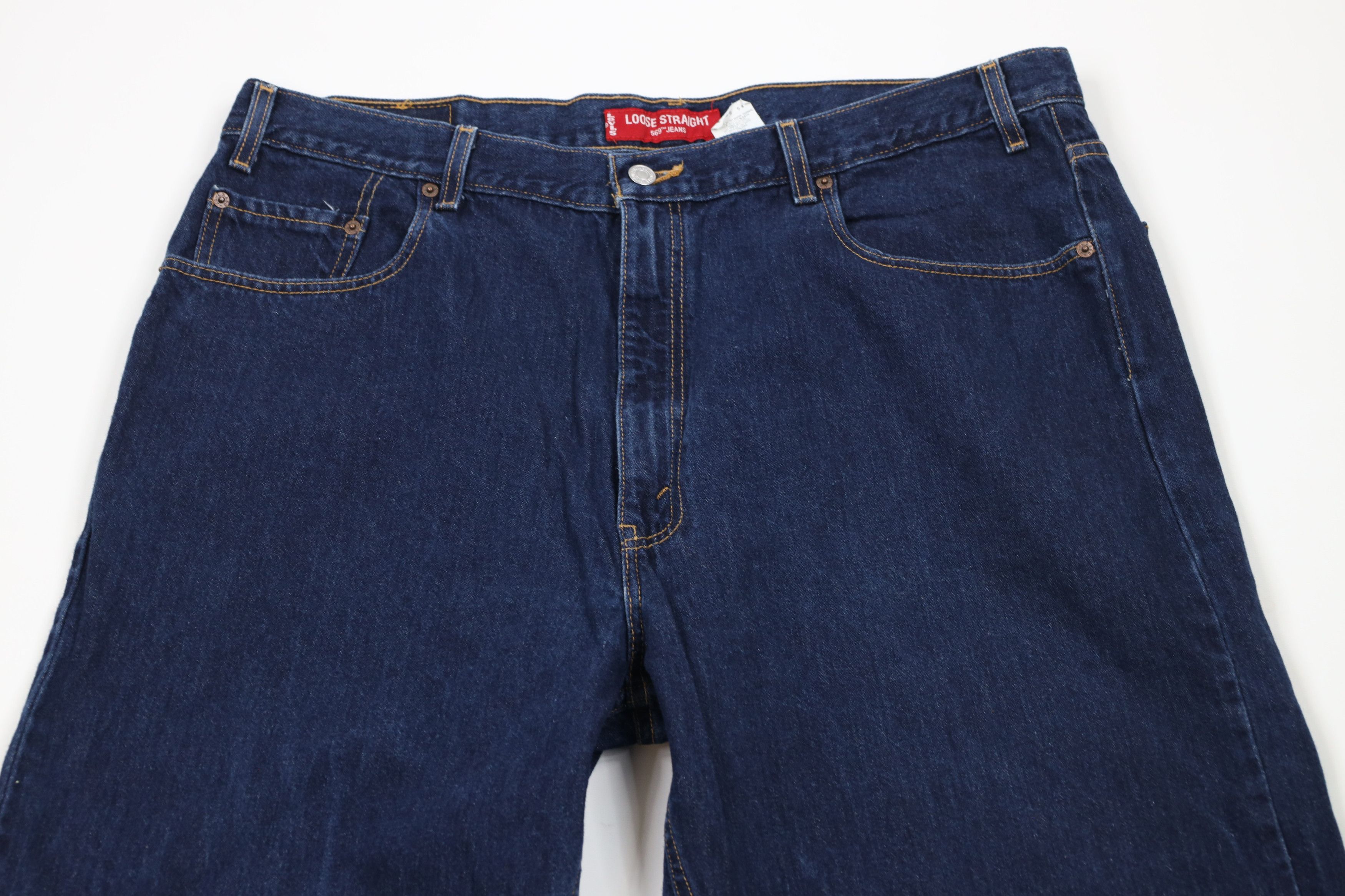 Levi's × Vintage Vintage Y2K 2002 Levis 569 Straight Wide Leg Denim Jeans Size US 42 / EU 58 - 2 Thumbnail
