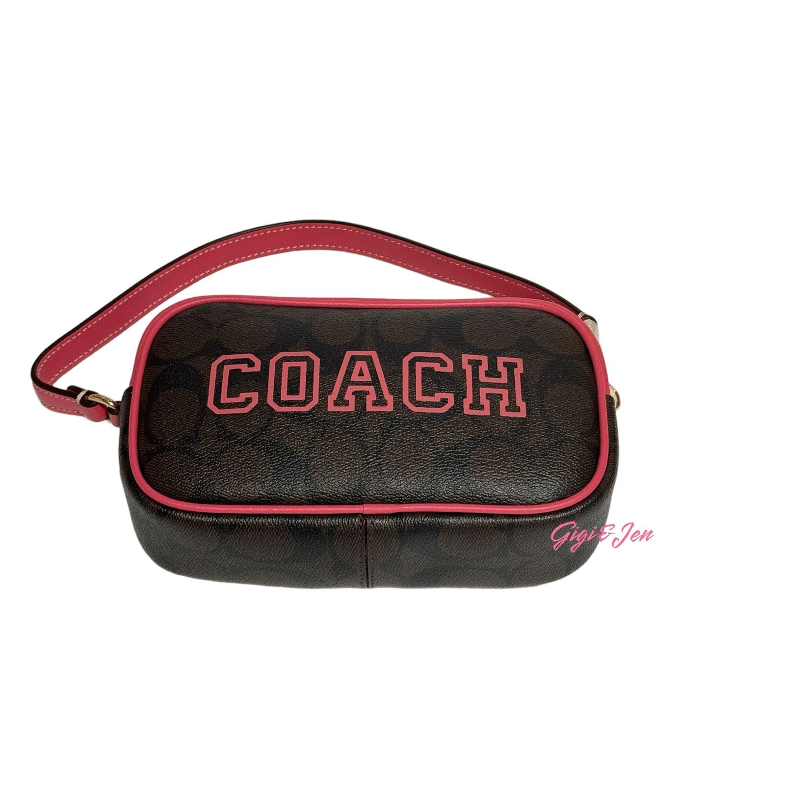 Coach Coach Women Jamie Wristlet In Signature Canvas With Varsity Size ONE SIZE - 7 Thumbnail