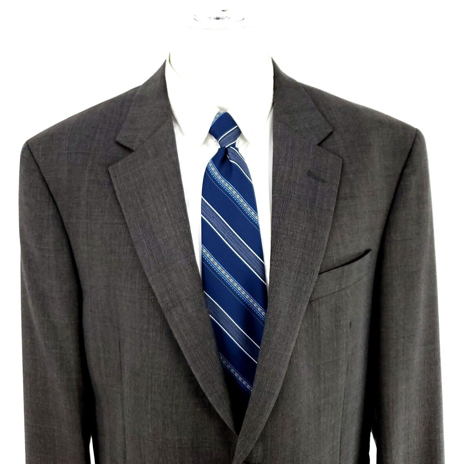 Jos. A. Bank Jos A Bank Wool 2 Button Blazer 42R Gray Plaid Sport Coat Size 42R - 1 Thumbnail