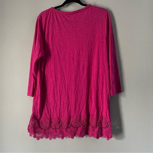 Lands' End Lands End Lace Edge Tunic in pink size LP Size L / US 10 / IT 46 - 2 Thumbnail