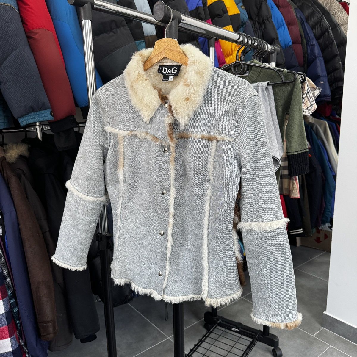Dolce & Gabbana Dolce & Gabbana Shearling Sheepskin Leather Jacket Fur Trim Size S / US 4 / IT 40 - 3 Thumbnail
