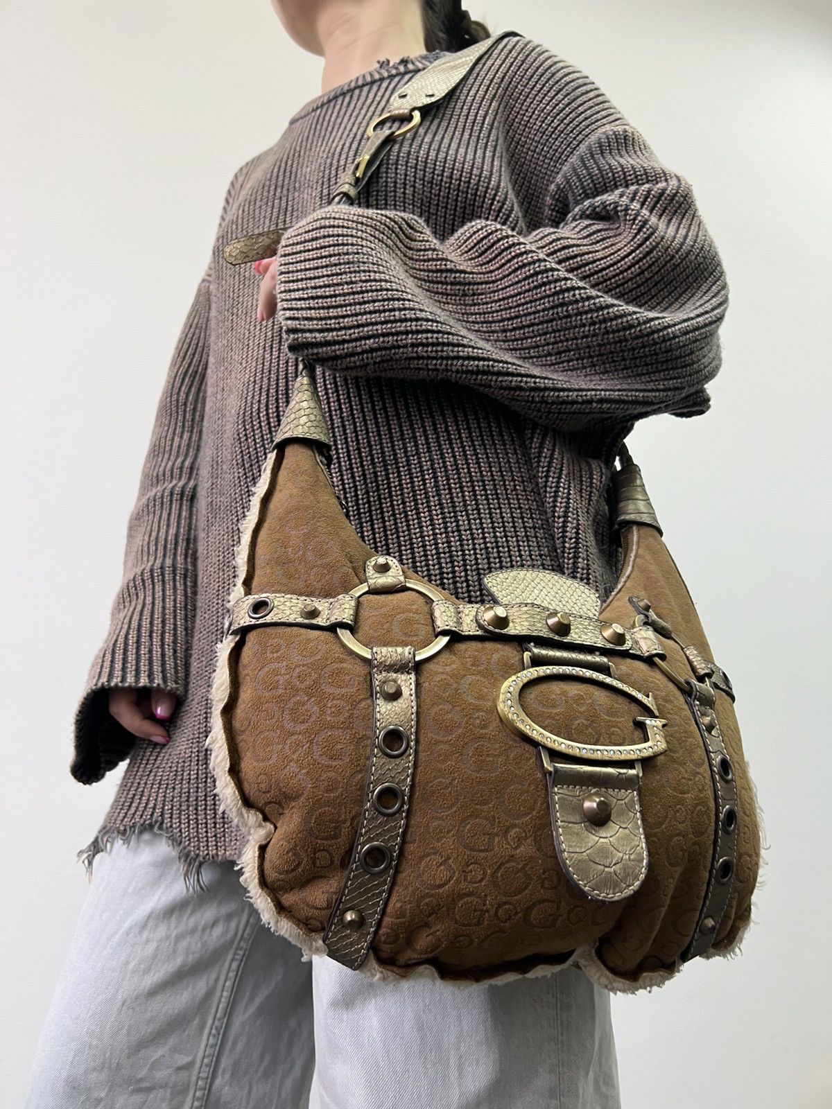 Guess × Hysteric Glamour × Vintage Vintage Guess Avant Garde Monogram Y2K Shoulder Bag Size ONE SIZE - 2 Thumbnail