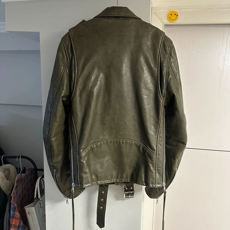 Amiri Amiri 16OG first generation olive green leather jacket-2506 Size US M / EU 48-50 / 2 - 2 Thumbnail