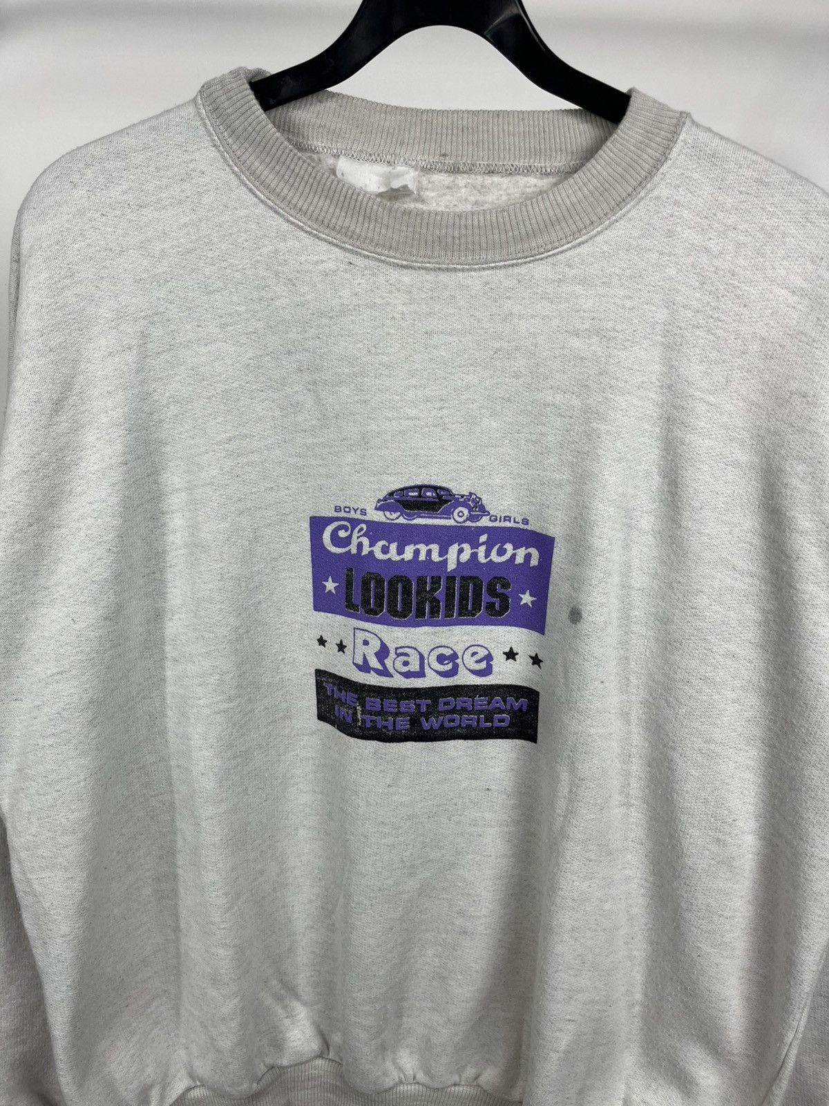 Other Vintage Grey Graphic Sweatshirt Champion Lookids Race Prints Size US XL / EU 56 / 4 - 3 Thumbnail