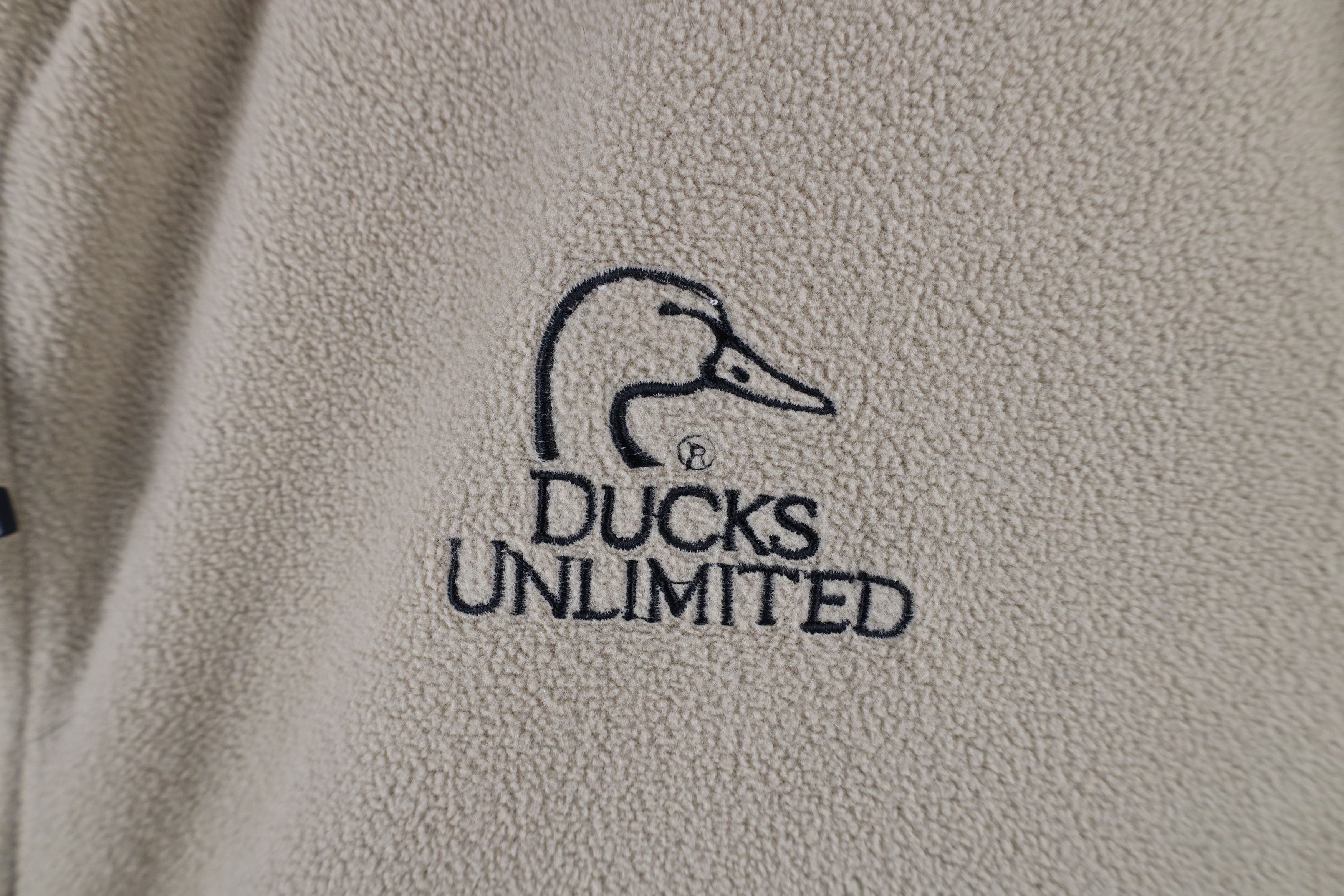Vintage Vintage Ducks Unlimited Out Full Zip Fleece Jacket Beige Size US XXL / EU 58 / 5 - 4 Thumbnail