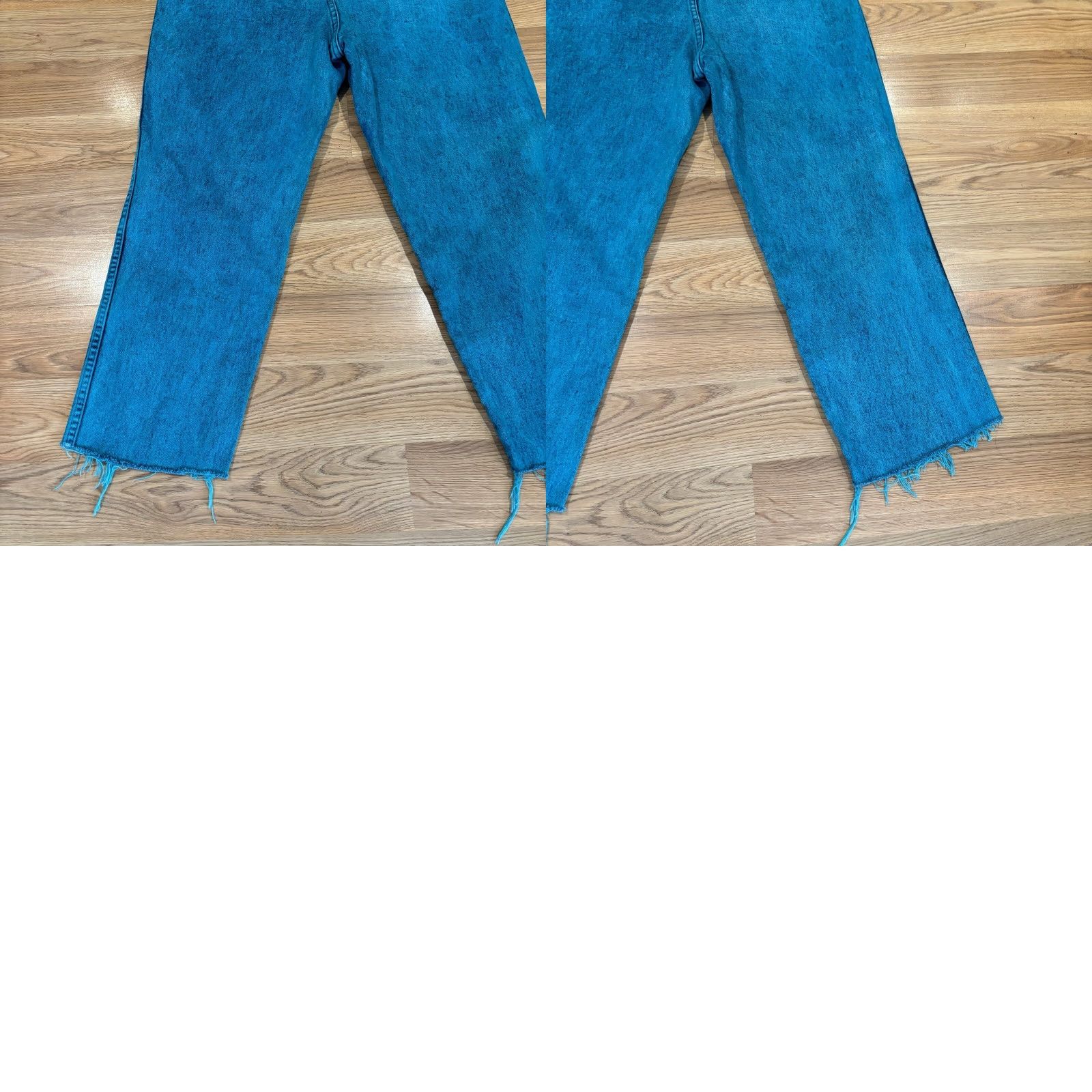 VINTAGE Wrangler Acid Wash 80s Overdyed Cerulean Jeans Blue Womens Sz 11/12 x 26