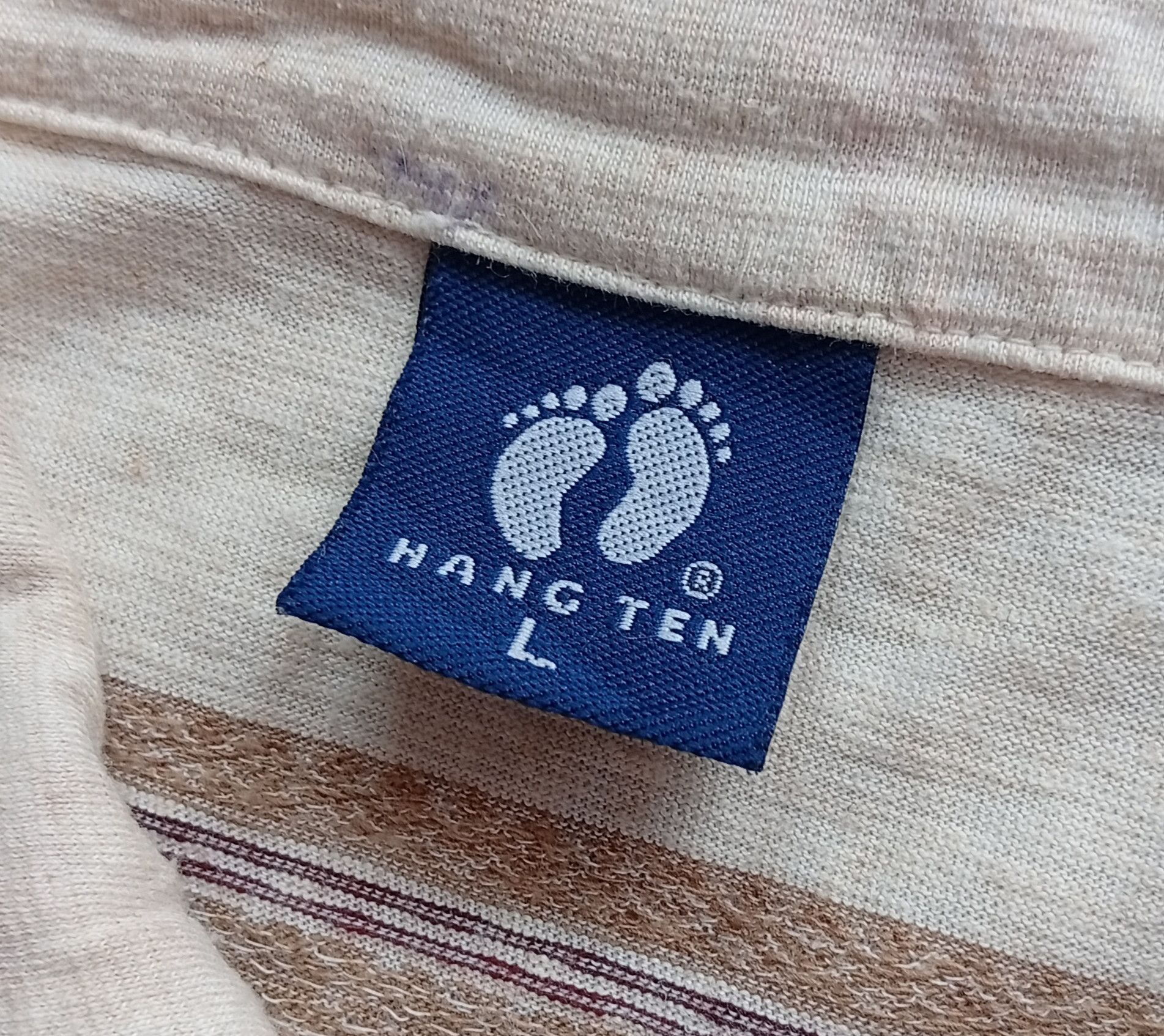 Vintage Vintage HangTen stripe polo Size US L / EU 52-54 / 3 - 3 Thumbnail
