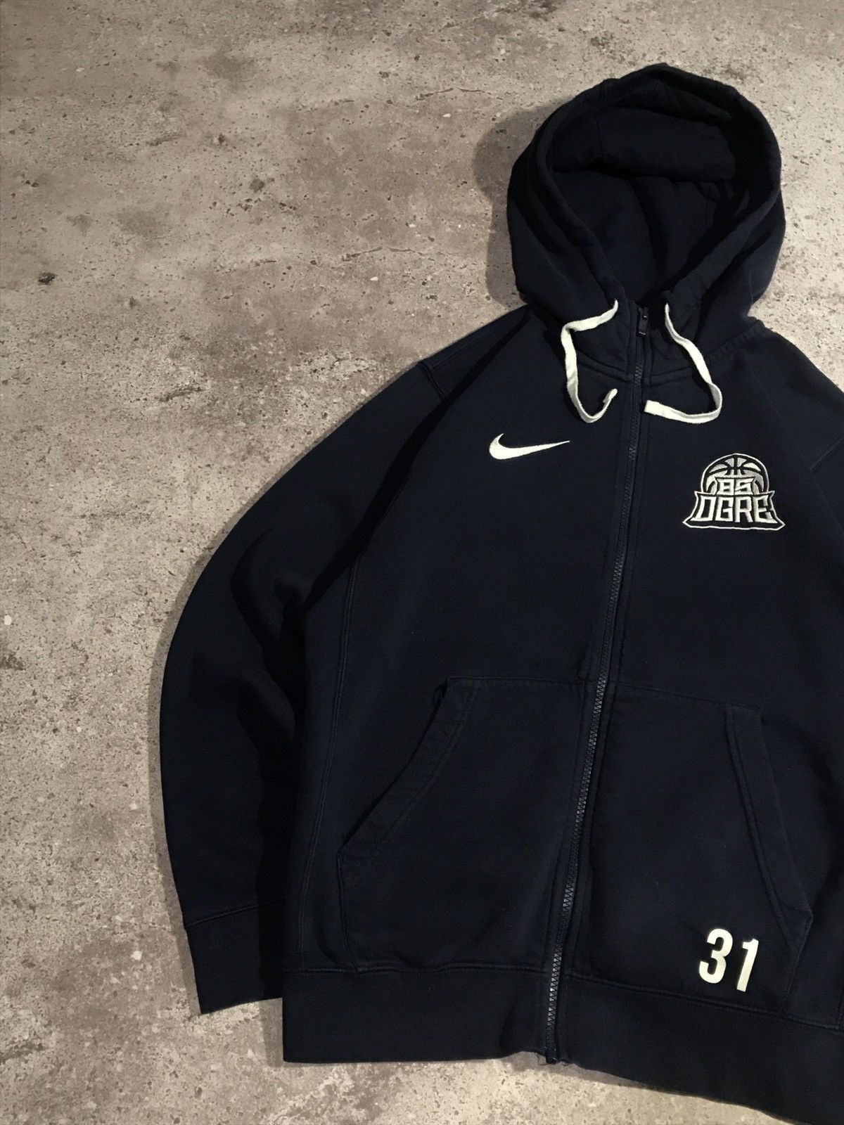 Nike × Vintage Zip Hoodie Y2K Nike Embroiled Swoosh Blue S Size US S / EU 44-46 / 1 - 2 Thumbnail