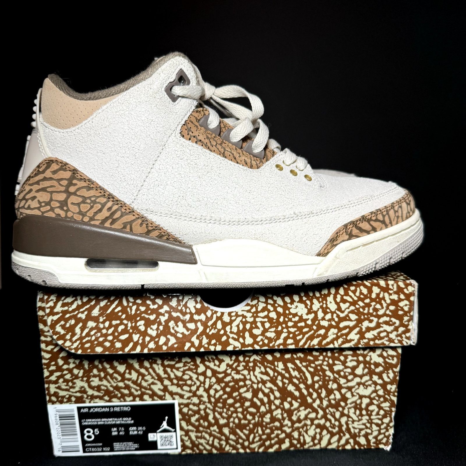 Jordan Brand × Nike Size 8 - Nike Air Jordan 3 Retro Palomino Men's Shoes Size US 8 / EU 41 - 1 Thumbnail