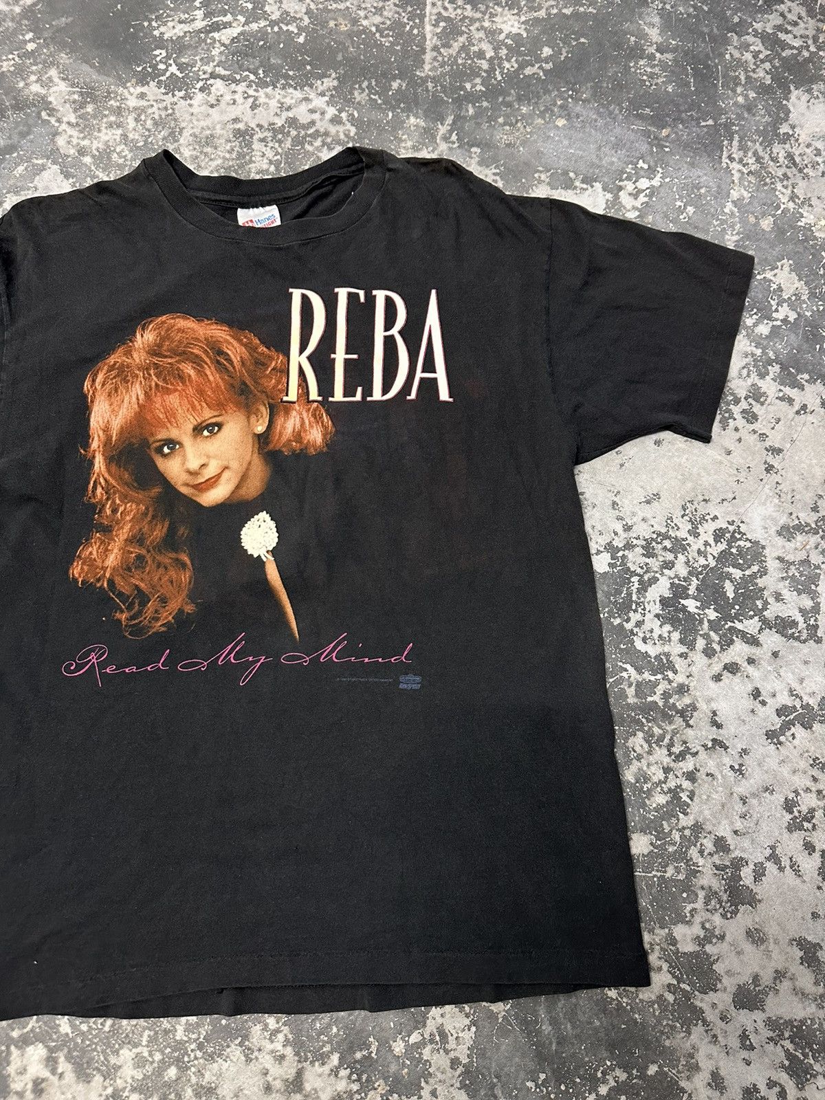 Band Tees × Rap Tees × Vintage Vintage Reba Read My Mind T-shirt Black T-shirt Back Print Size US XL / EU 56 / 4 - 4 Thumbnail