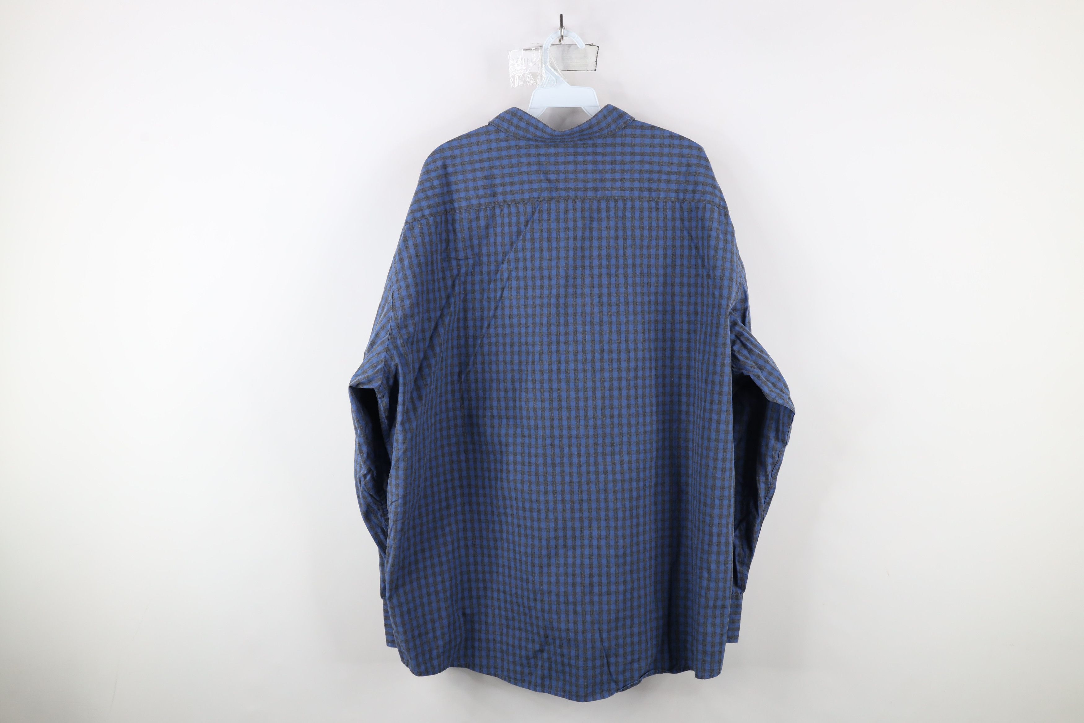 UNTUCKit × Vintage Untuckit Plaid Collared Button Down Shirt Blue Cotton Size US XXL / EU 58 / 5 - 8 Thumbnail