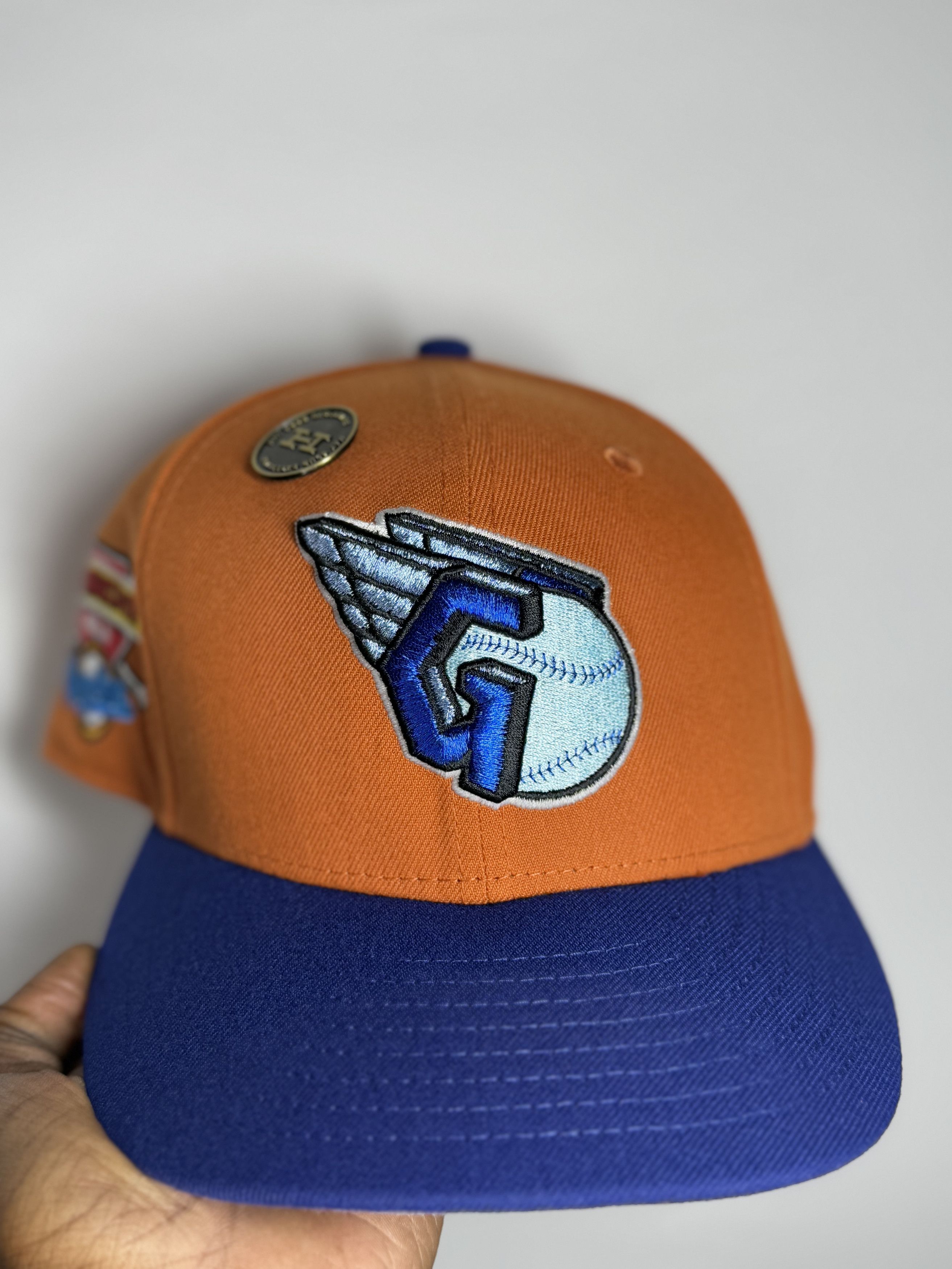 Hat Club × New Era Cleveland Guardians Burnt Orange Royal Gray "7" Size ONE SIZE - 2 Thumbnail