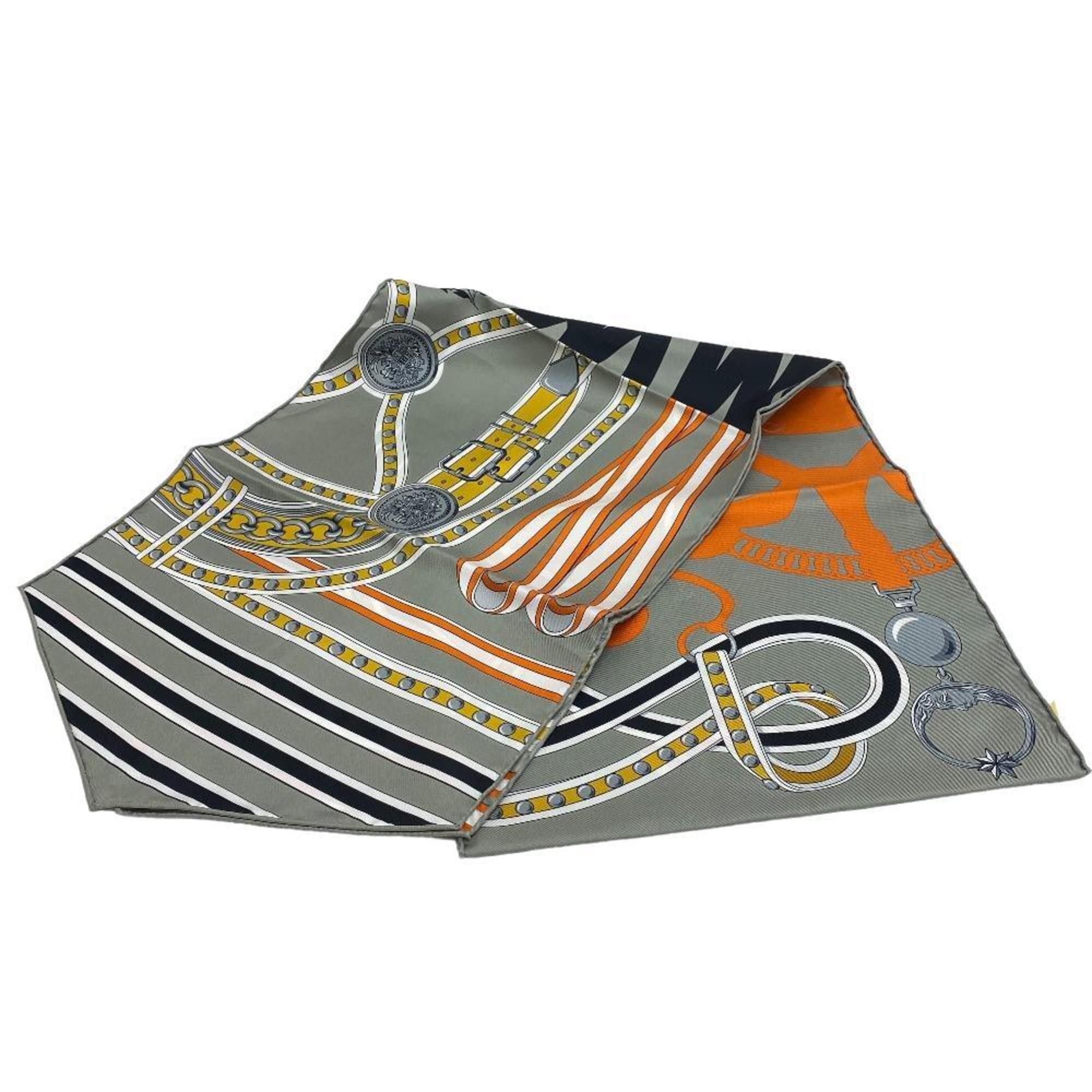 image of Hermes Twilly Scarf Stole Echarpe De Soie Grand Tralala Khaki Unisex in Green, Women's