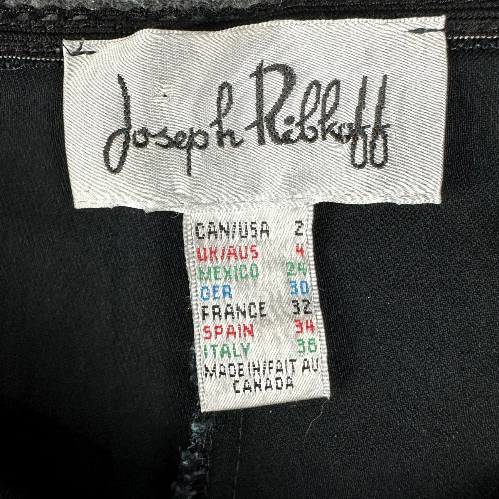 Joseph Ribkoff Joseph Ribkoff Pants Womens 2 Black Stretch Flat Front Straight Ankle Split Hem Pants Size 26" / US 2 / IT 38 - 4 Thumbnail