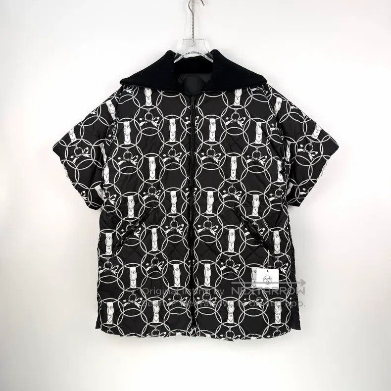 Hermes Hermes Black Rope Pattern Short Sleeve Down Jacket Size XS / US 0-2 / IT 36-38 - 3 Thumbnail