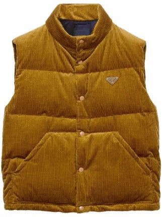Prada Prada Velvet Corduroy Down Vest Size US S / EU 44-46 / 1 - 1 Thumbnail