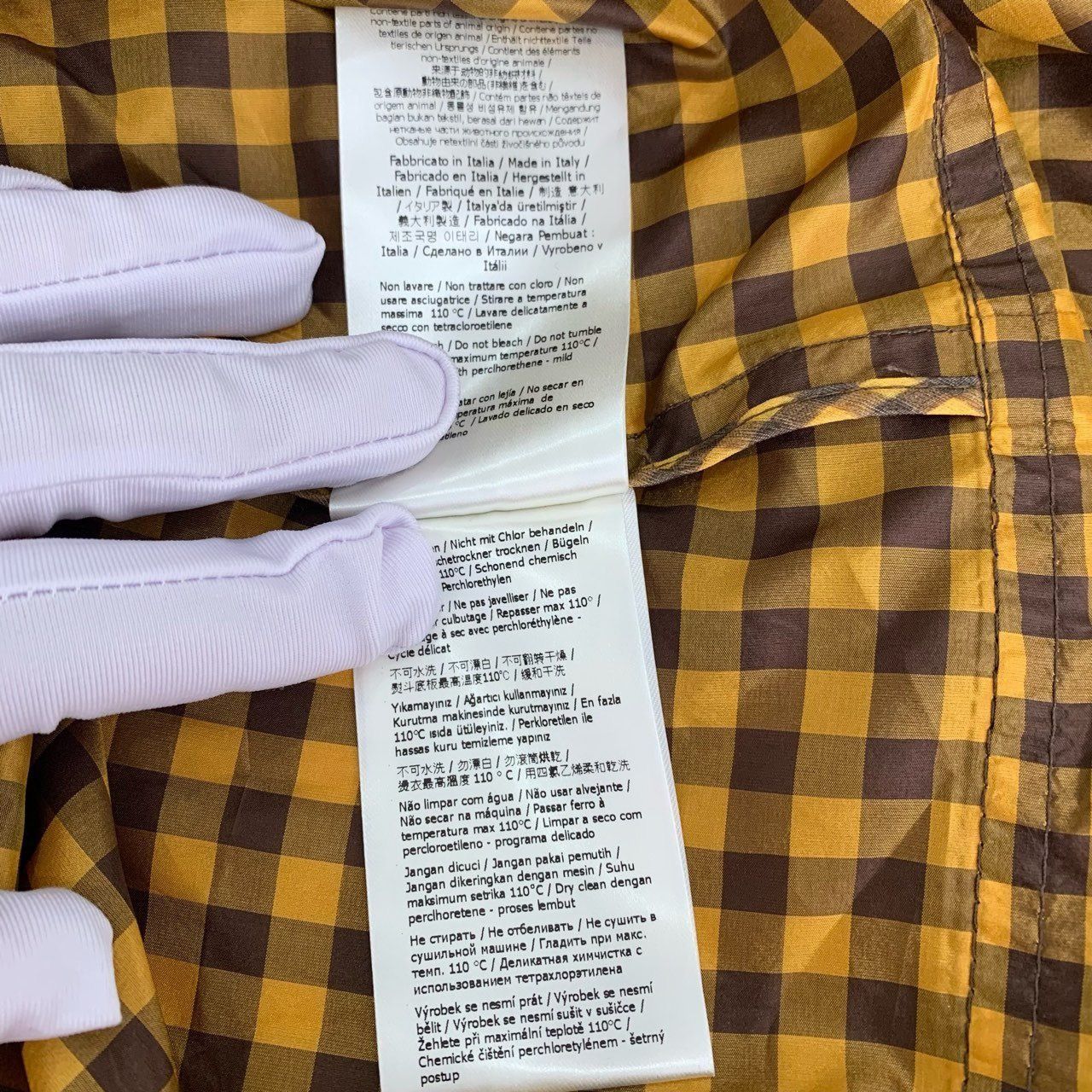 Fendi Fendi Grid Mesh Overlay Lapel Double-Breasted Yellow Silk Lo Size S / US 4 / IT 40 - 4 Thumbnail