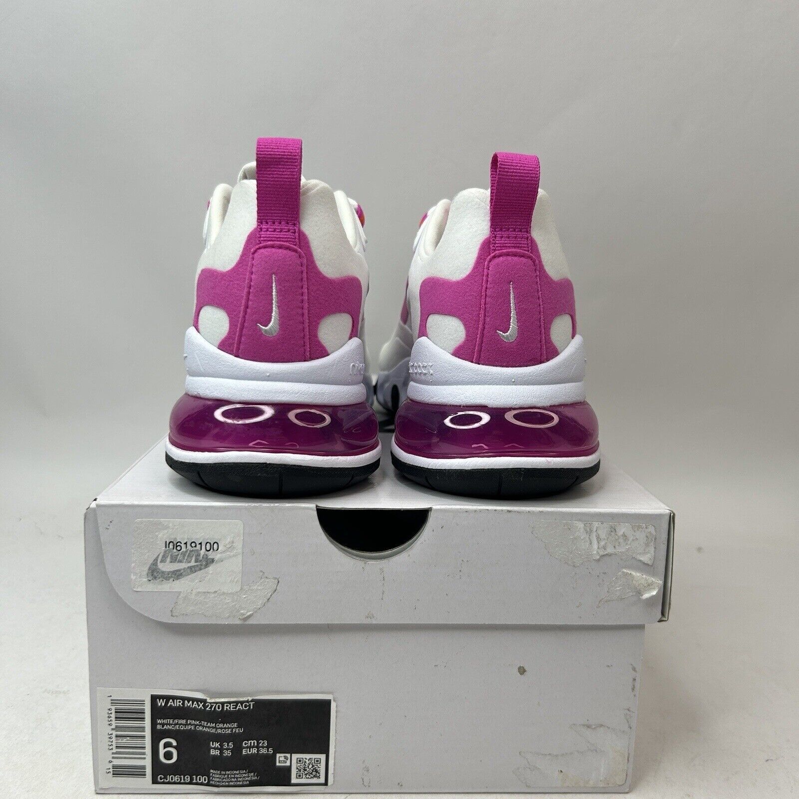 Nike Air Max 270 React WMNS “White Fire Pink” 2024