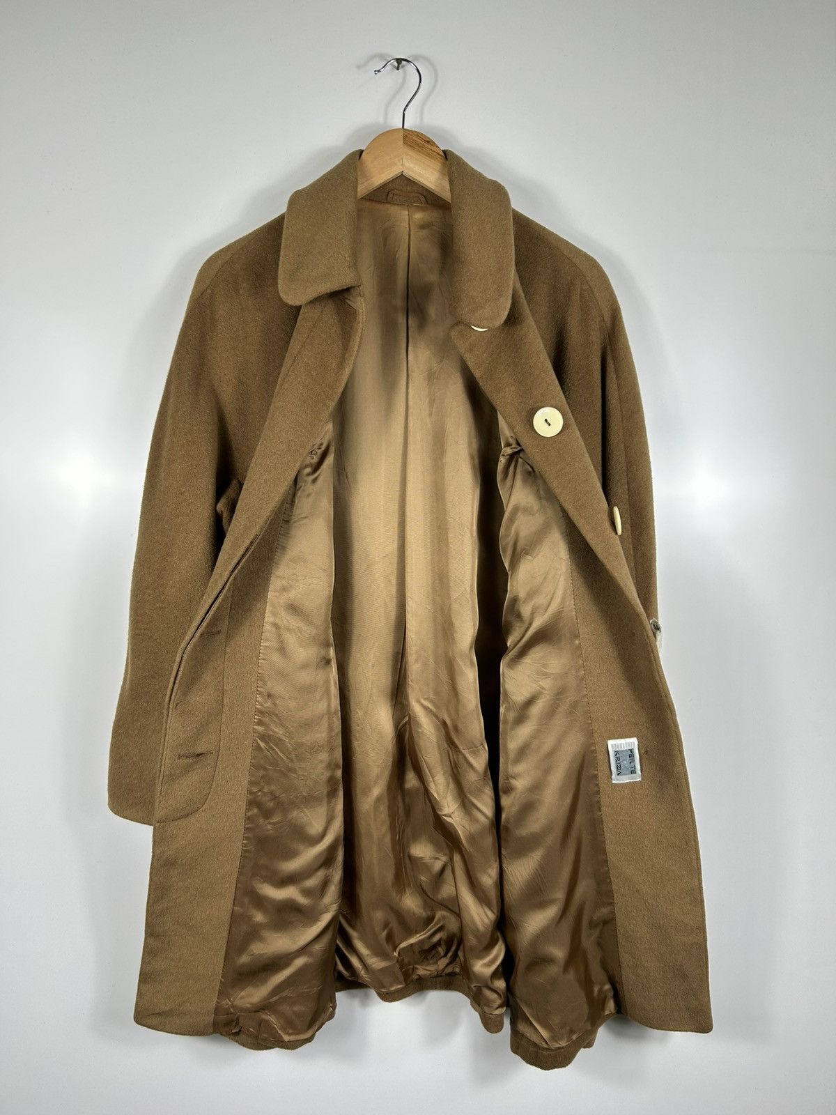 Designer × Krizia × Vintage ⚡️Vintage Perte By Krizia Cashmere Button Long Coat Jacket Size M / US 6-8 / IT 42-44 - 8 Thumbnail