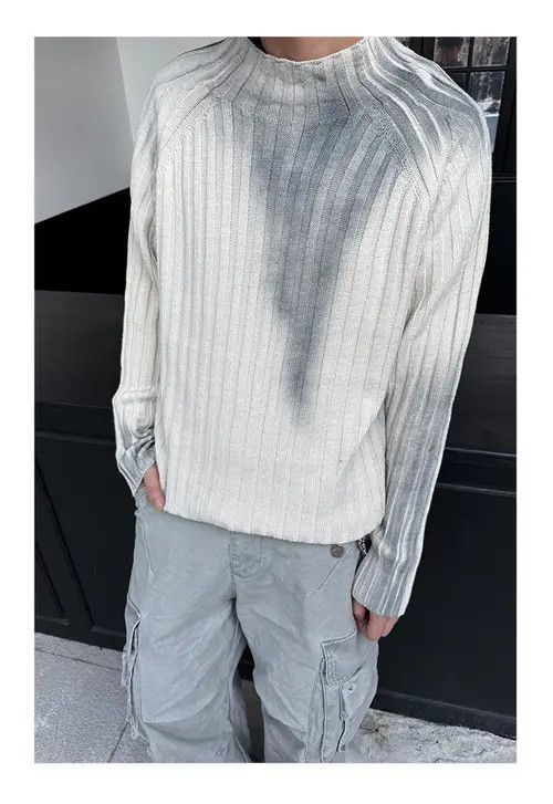 VIBE Tie Dye Stripe Knit Sweater Size US L / EU 52-54 / 3 - 1 Thumbnail