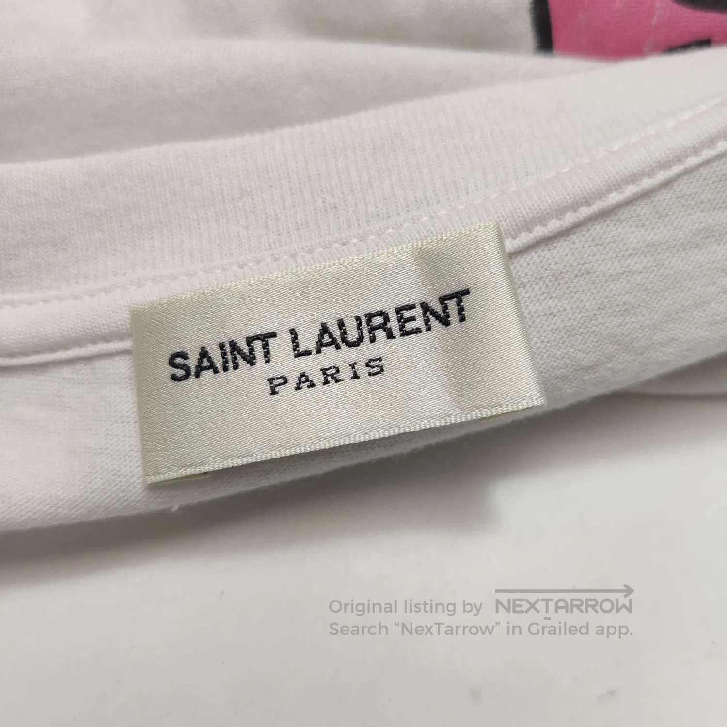 Saint Laurent Paris Saint Laurent Cotton Graphic Crewneck T-Shirt L. Size US L / EU 52-54 / 3 - 8 Thumbnail