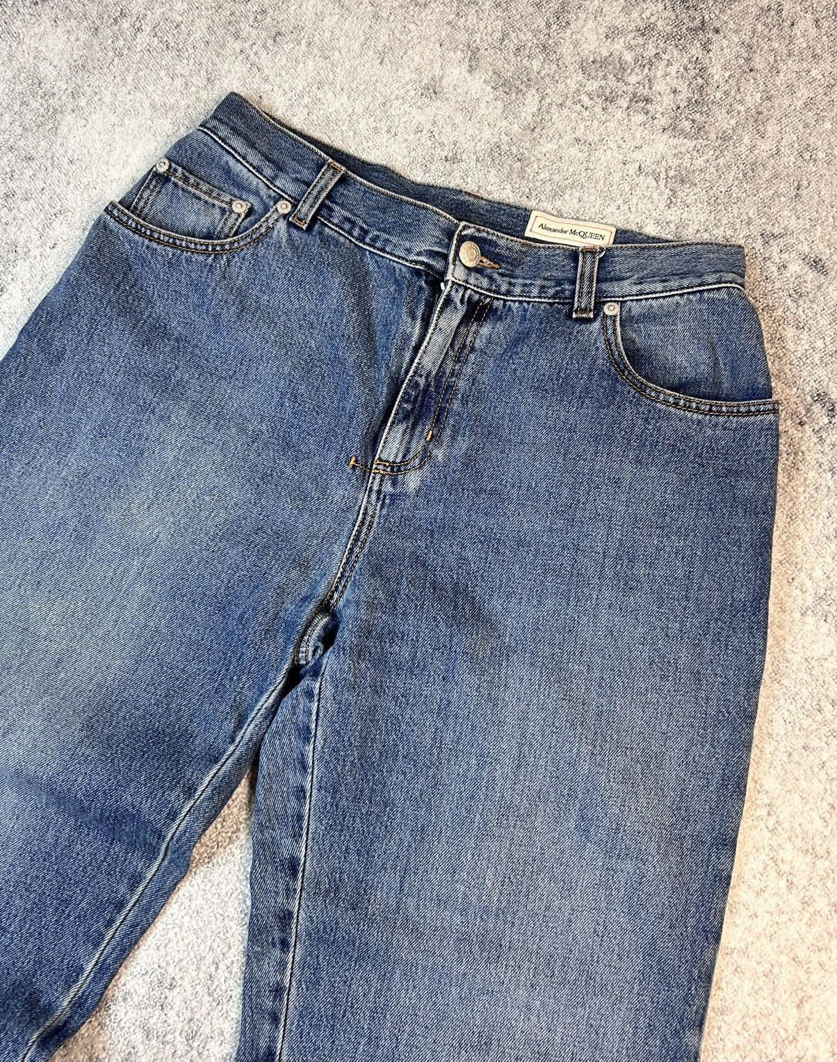 Alexander McQueen Vintage Alexander McQueen Cotton Blue Jeans Made in Italy Size 25" / US 0 / IT 36 - 3 Thumbnail