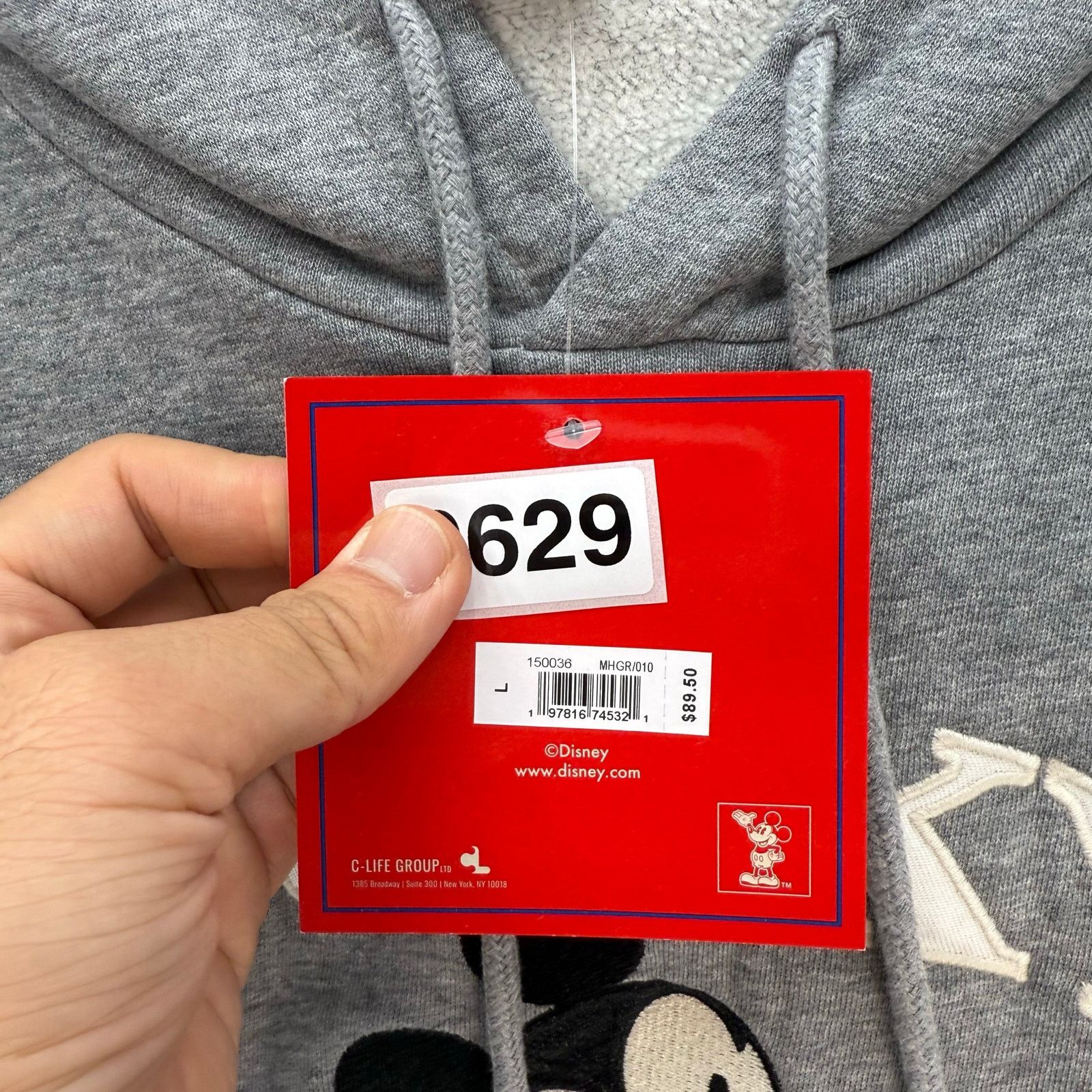 Lucky Brand LUCKY BRAND X DISNEY MICKEY N FRIENDS L GRAY HOODIE UNISEX Size US L / EU 52-54 / 3 - 4 Thumbnail
