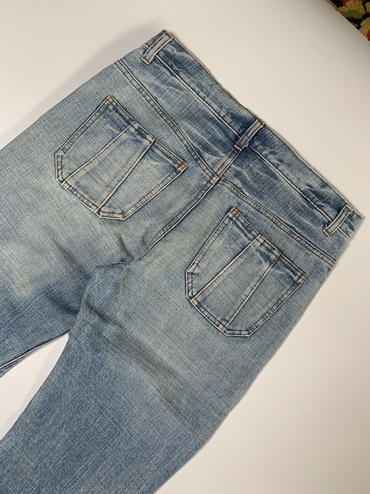 Japanese Brand Back rush ripped zipper pocket bush denim Size US 32 / EU 48 - 7 Thumbnail