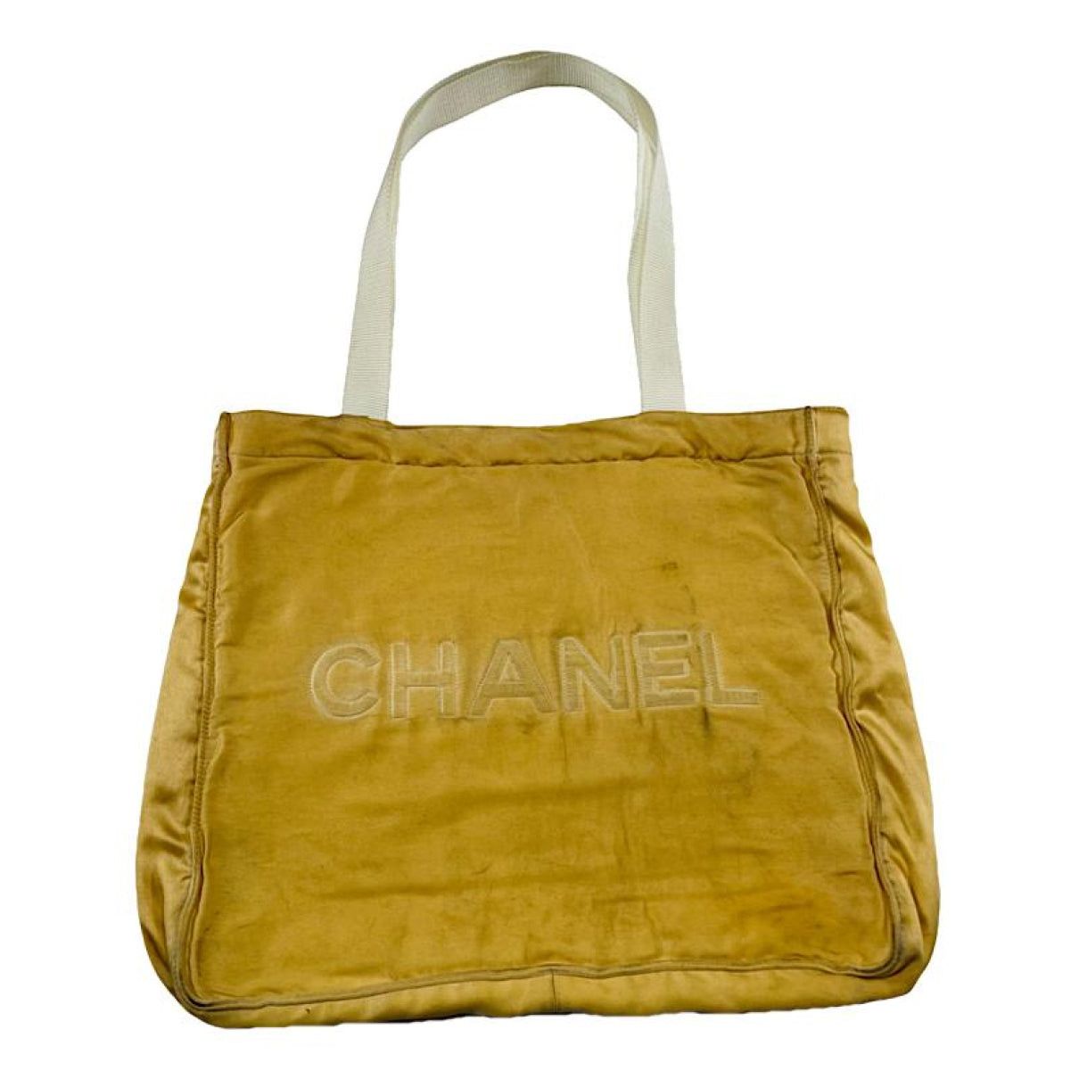 Chanel Deauville Yellow Cotton Handbag Size ONE SIZE - 1 Thumbnail