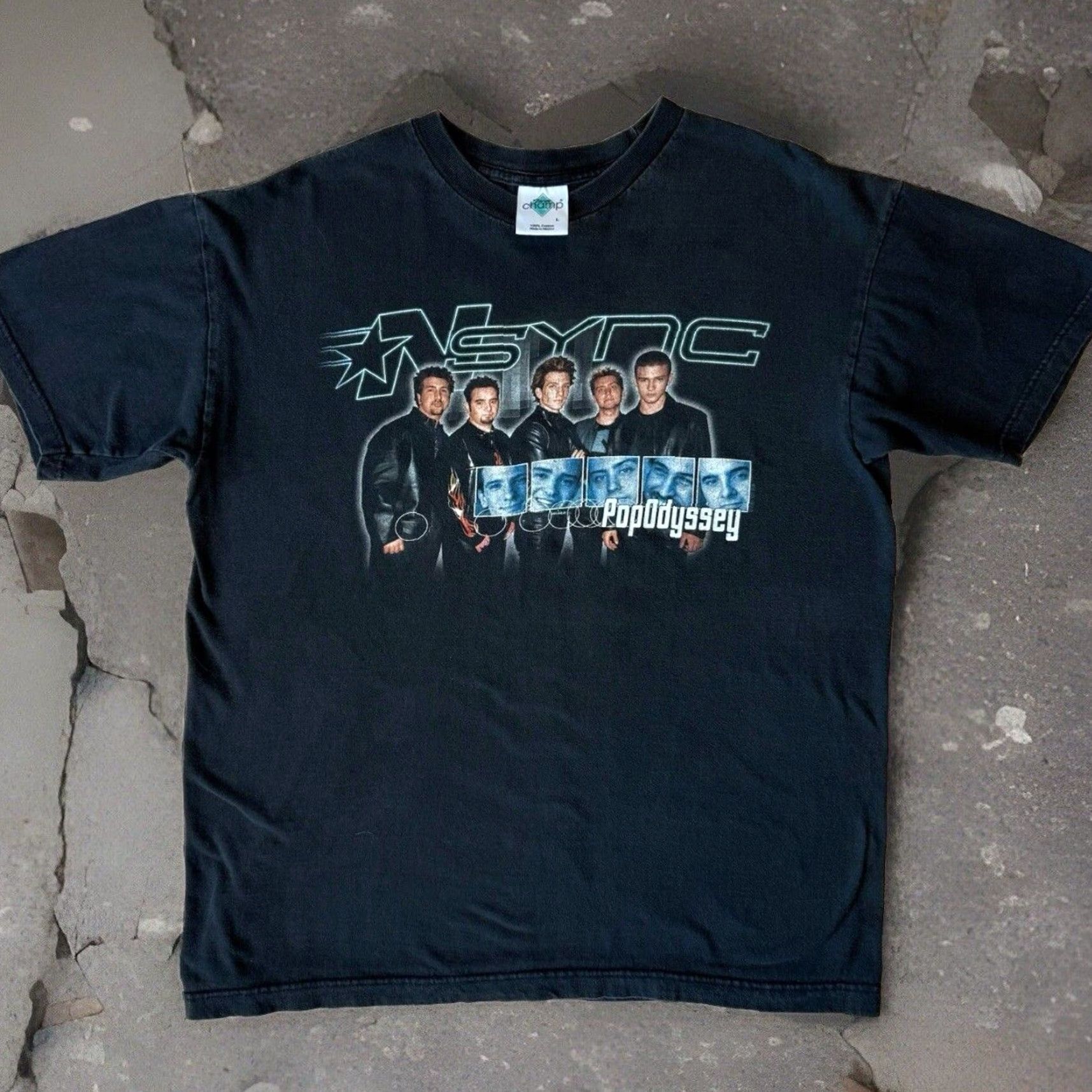 Vintage VINTAGE Nsync Pop Odyssey Shirt L Black Crew Neck Short Sleeve Logo Graphic Men 90s USA Music T-Shirt Limited Edition Size US L / EU 52-54 / 3 - 2 Thumbnail