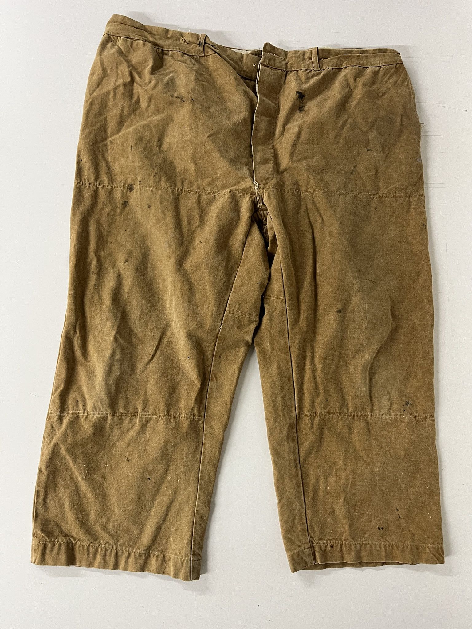 Carhartt × Vintage Vintage 1950s Double Knee Brown Canvas Hunting Pants Size 42 Size US 42 / EU 58 - 1 Thumbnail