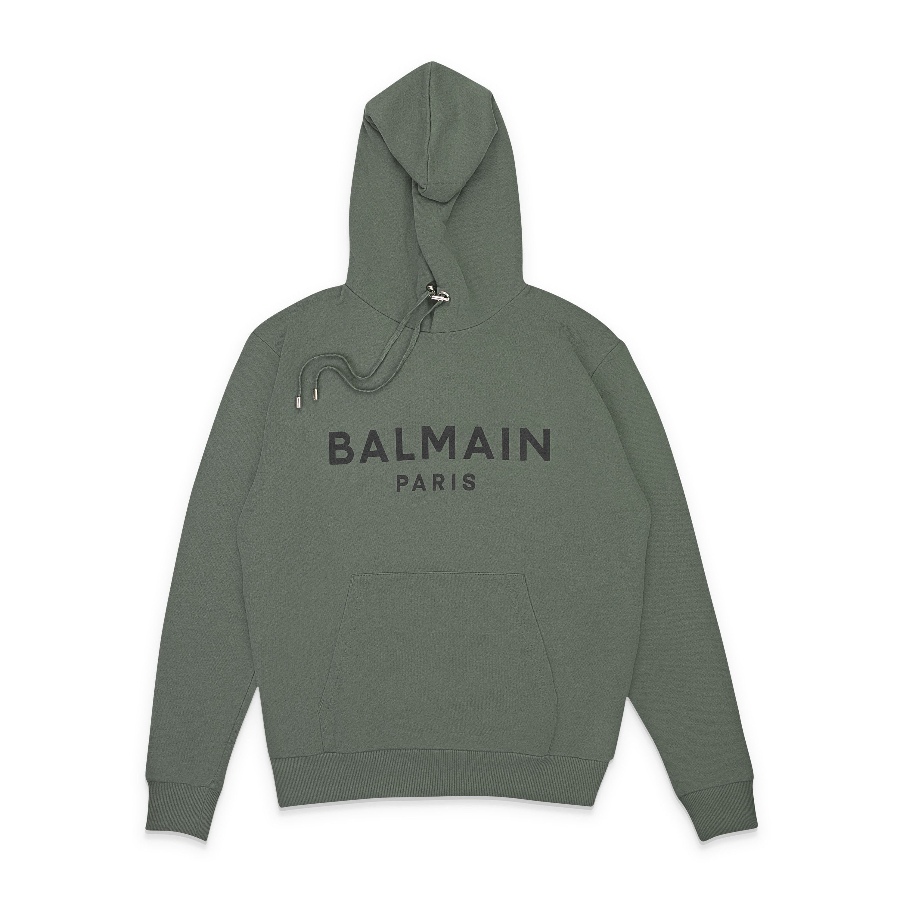 Balmain Balmain LOGO GREEN BLACK HOODIE SIZE L Size US L / EU 52-54 / 3 - 1 Thumbnail
