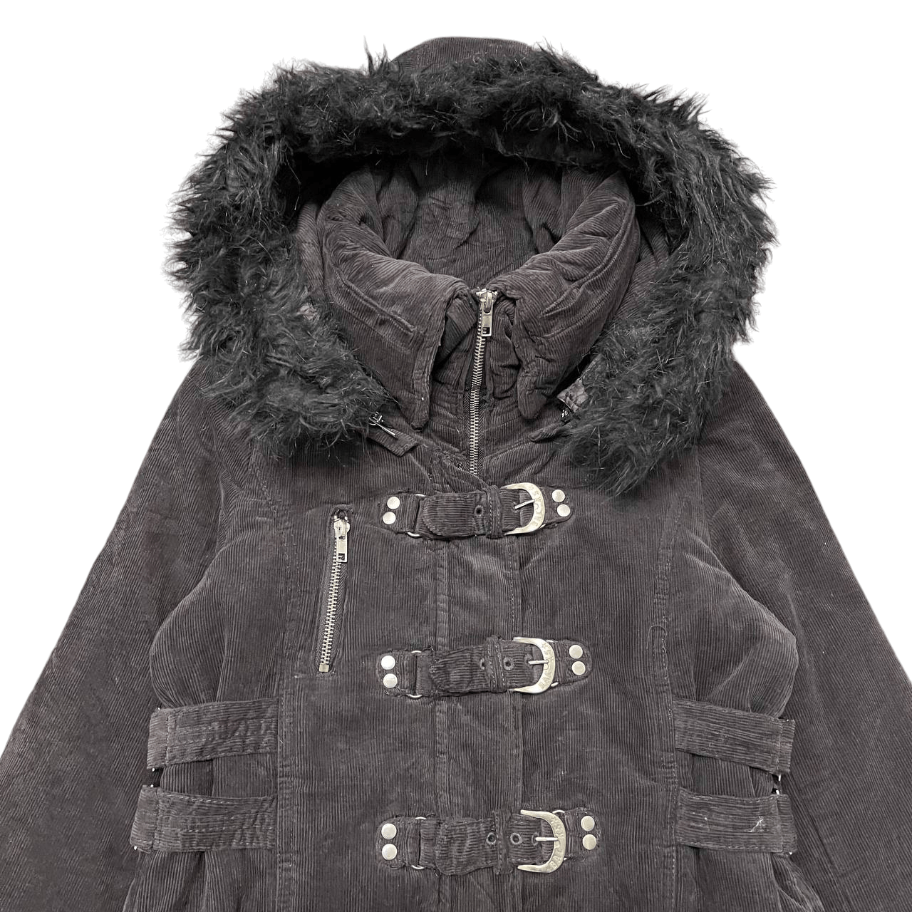 Japanese Brand Vintage Backs Bono Bondage Boa Fur Hooded Padding Jacket Size US S / EU 44-46 / 1 - 2 Thumbnail