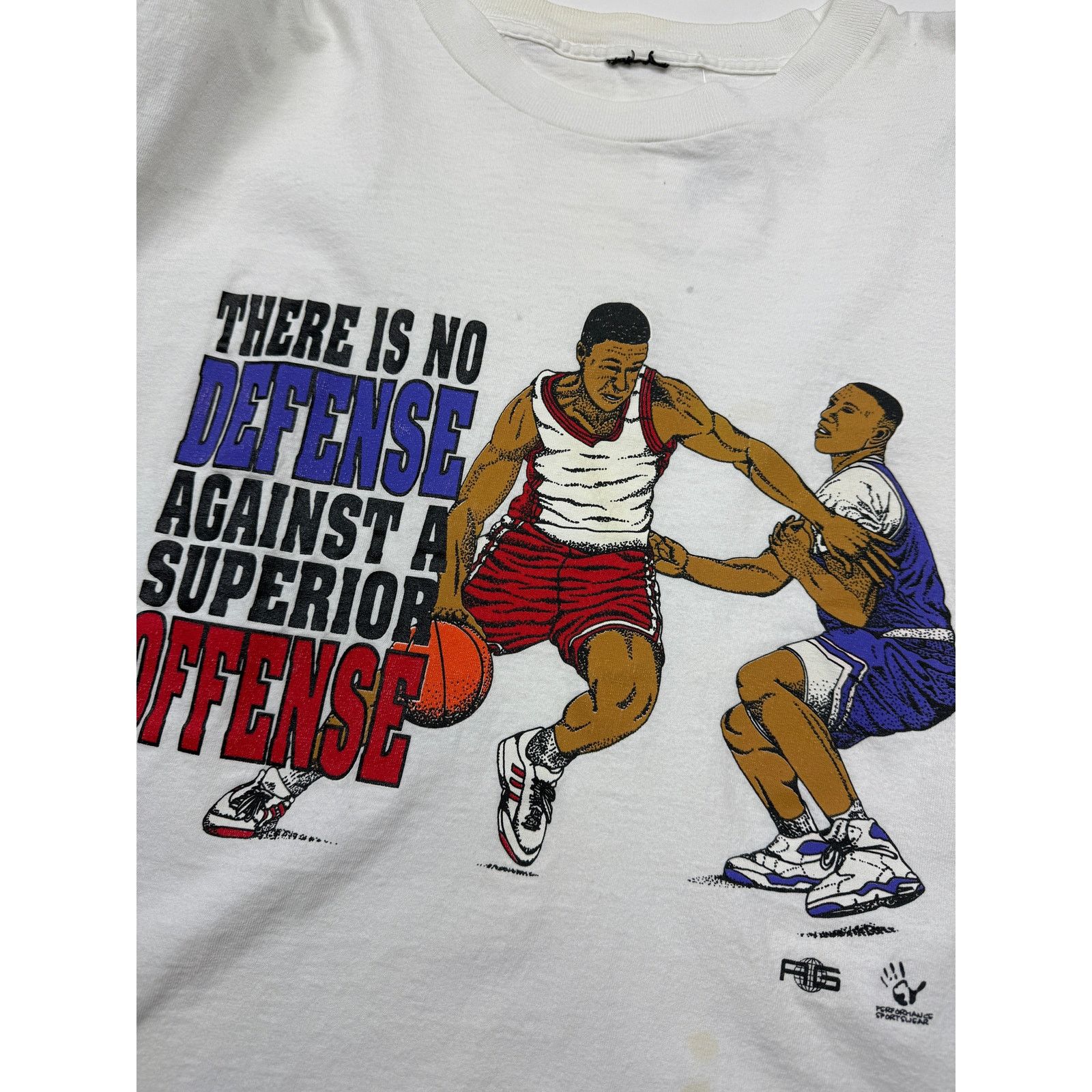 Vintage Vintage 90s Basketball There Is No Defence T Shirt L Size US L / EU 52-54 / 3 - 6 Thumbnail