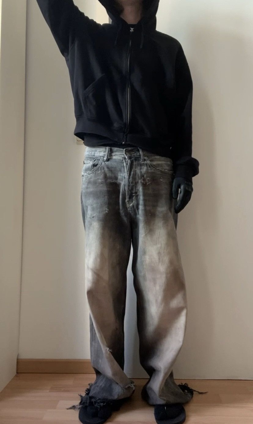 Vintage TDWS Weekday Destroyed Baggy Denim Size US 29 - 1 Thumbnail
