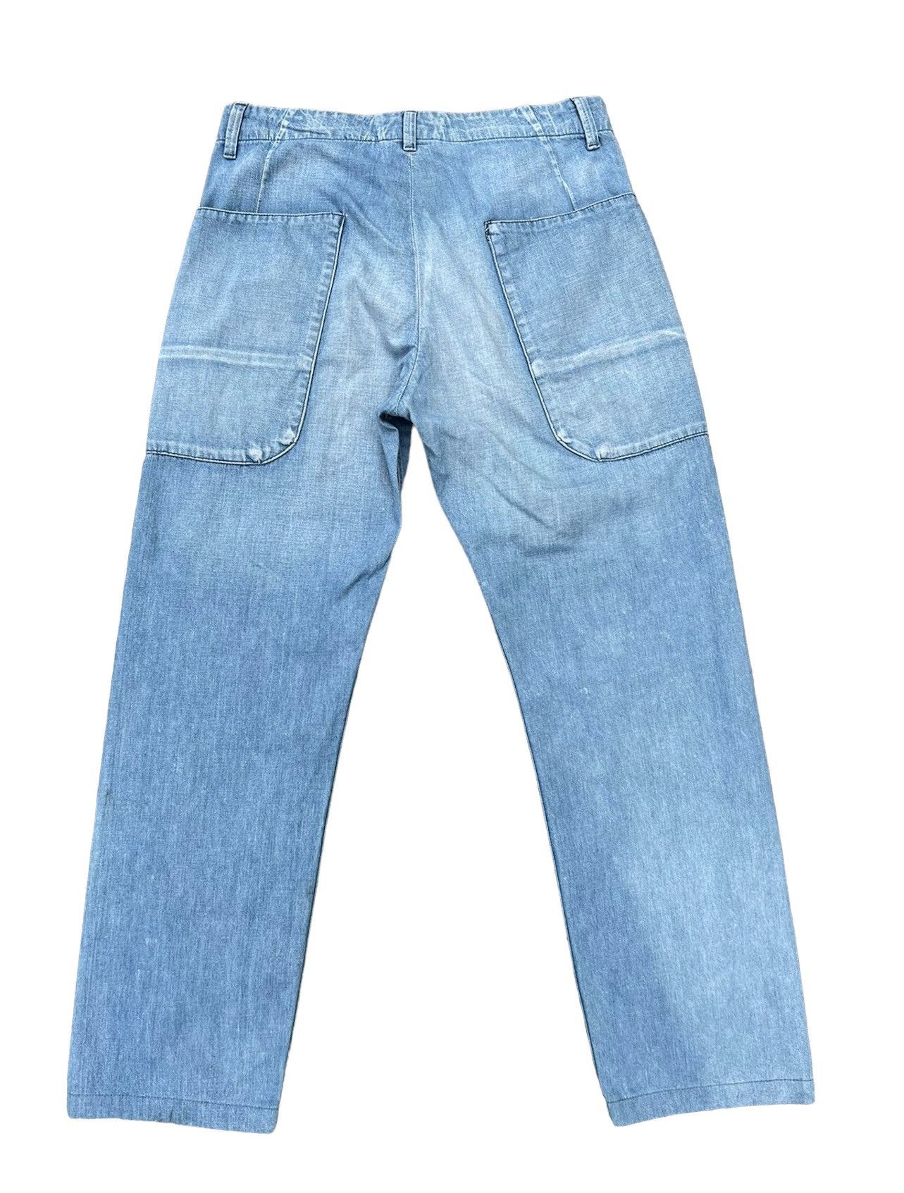 Hiroshi Kato × KATO Sun Fade Blue Vintage Kato Japan Dirty Denim Fatigue Pant Size US 31 - 2 Thumbnail