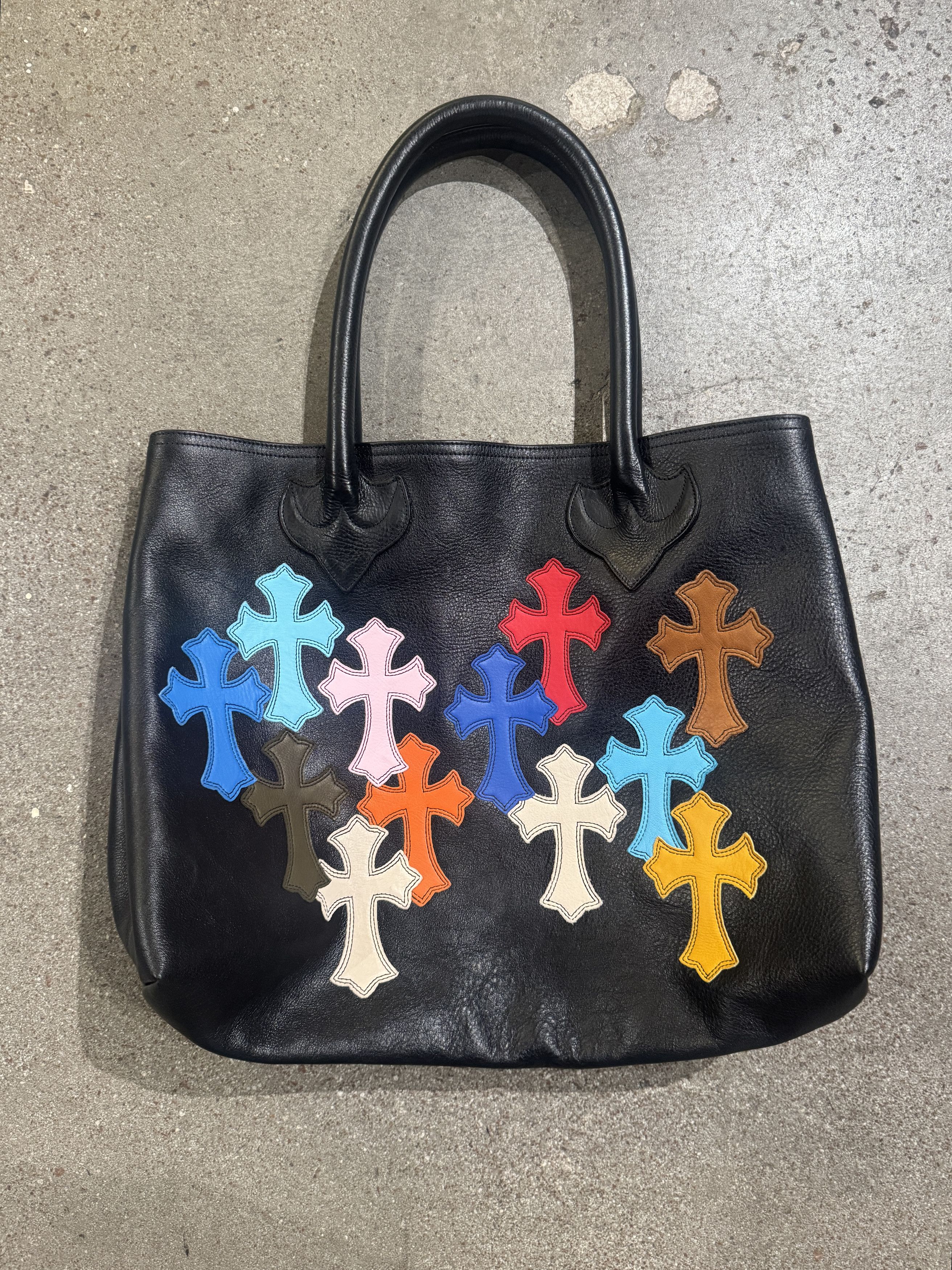 Chrome Hearts Multi Cross Patch Large Leather Tote Bag Size ONE SIZE - 1 Thumbnail
