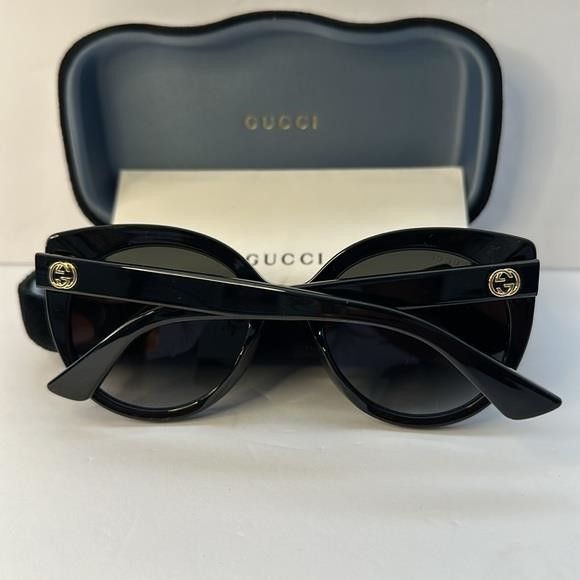 Gucci New Authentic Gucci Cat Eye Black/Grey 55 mm Women's Sunglas Size ONE SIZE - 3 Thumbnail
