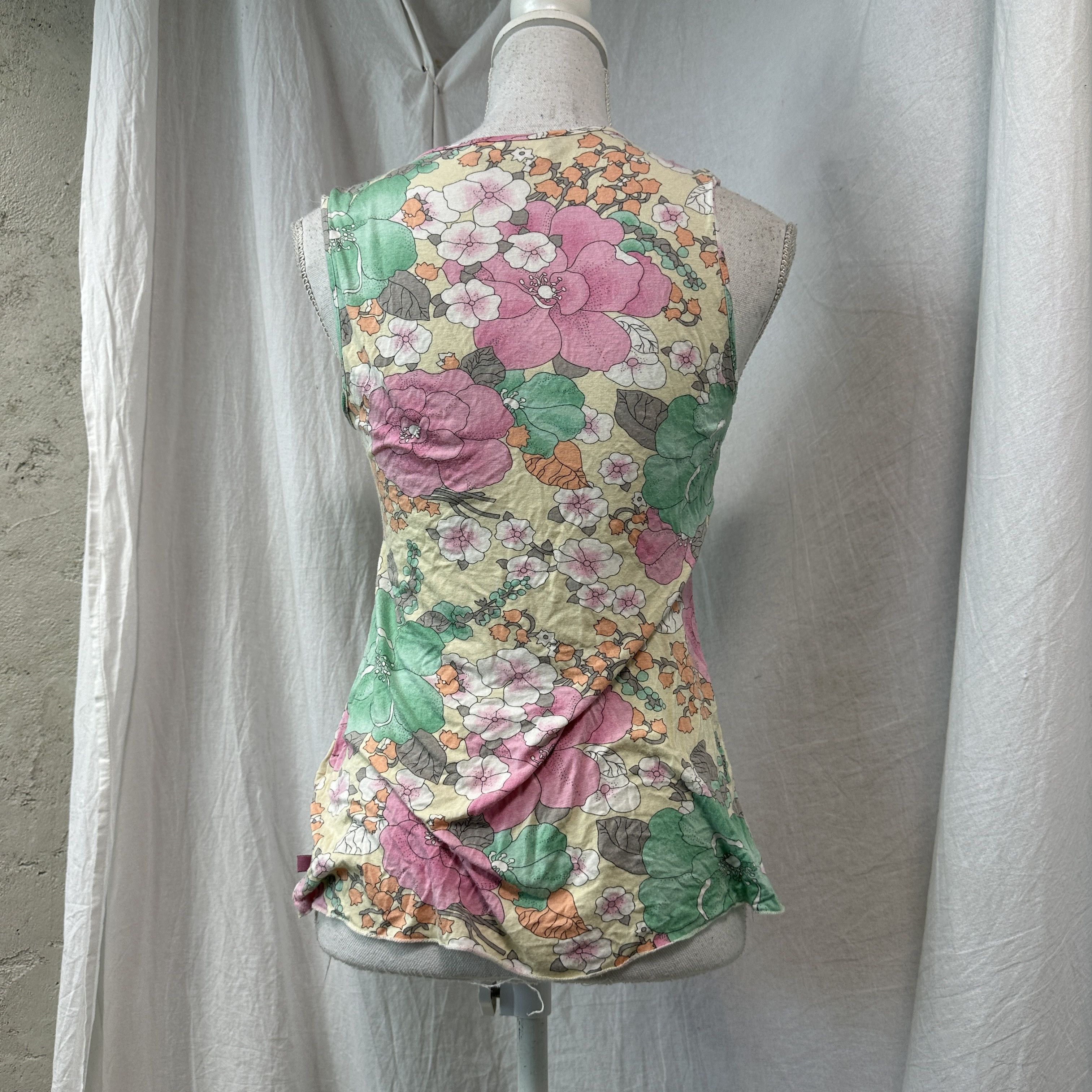 Vintage Vintage Coquette Flower Pattern Printed Morgan Top Y2K Size S / US 4 / IT 40 - 6 Thumbnail