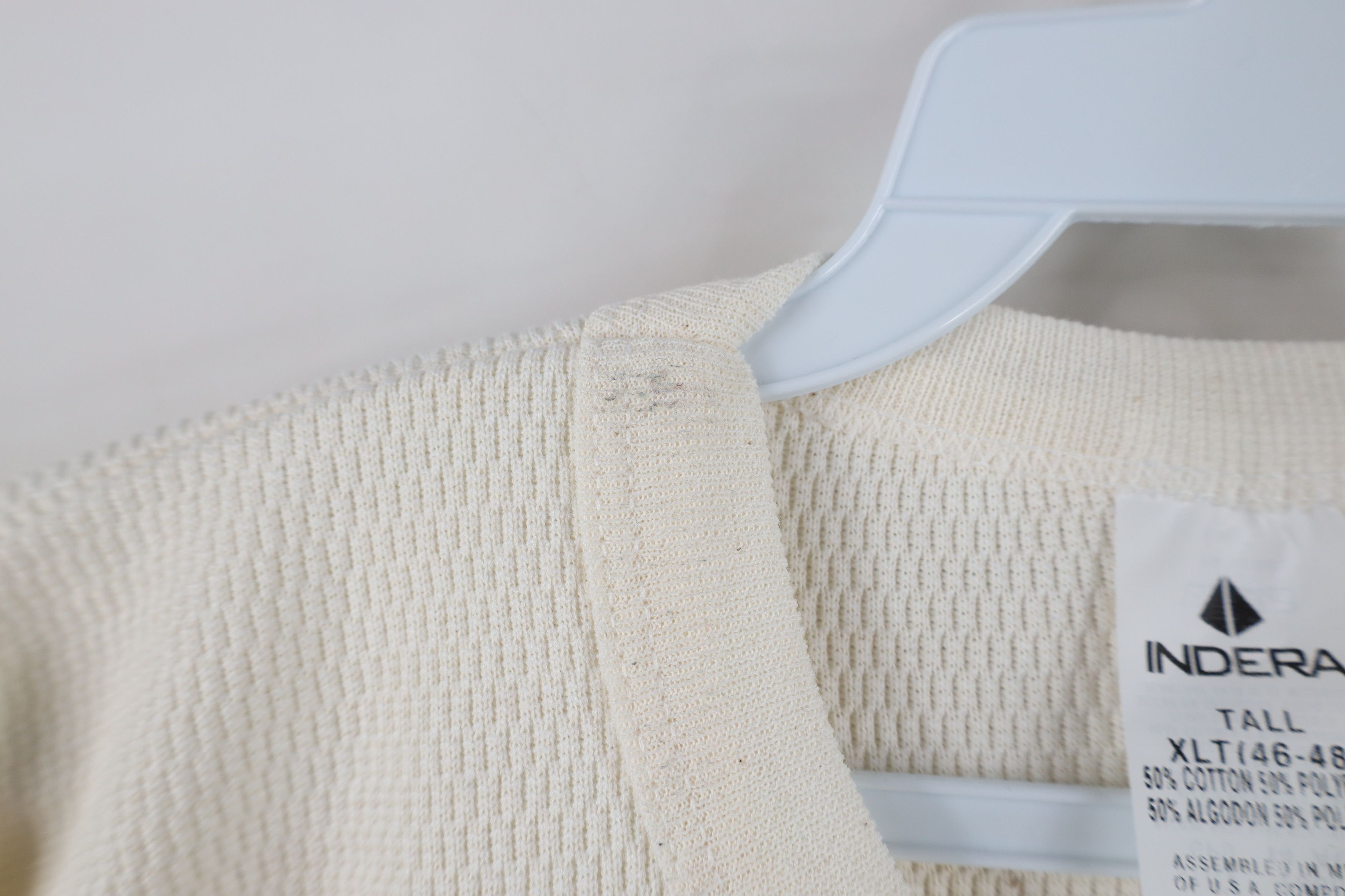 Vintage Vintage 90s Streetwear Waffle Knit Long Sleeve T-Shirt Size US XL / EU 56 / 4 - 5 Thumbnail