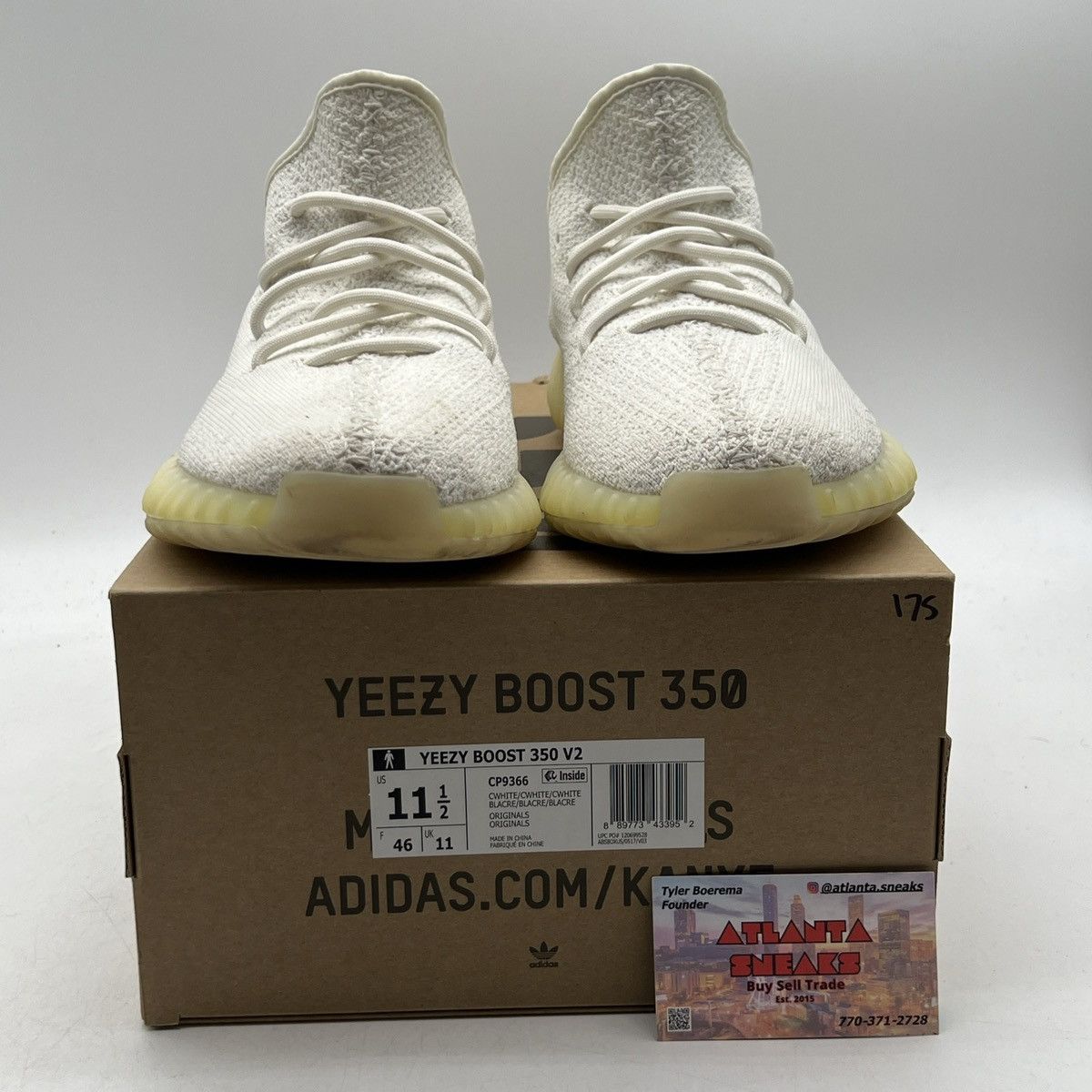 Adidas Yeezy boost 350 cream white triple white Size US 11.5 / EU 44-45 - 2 Thumbnail