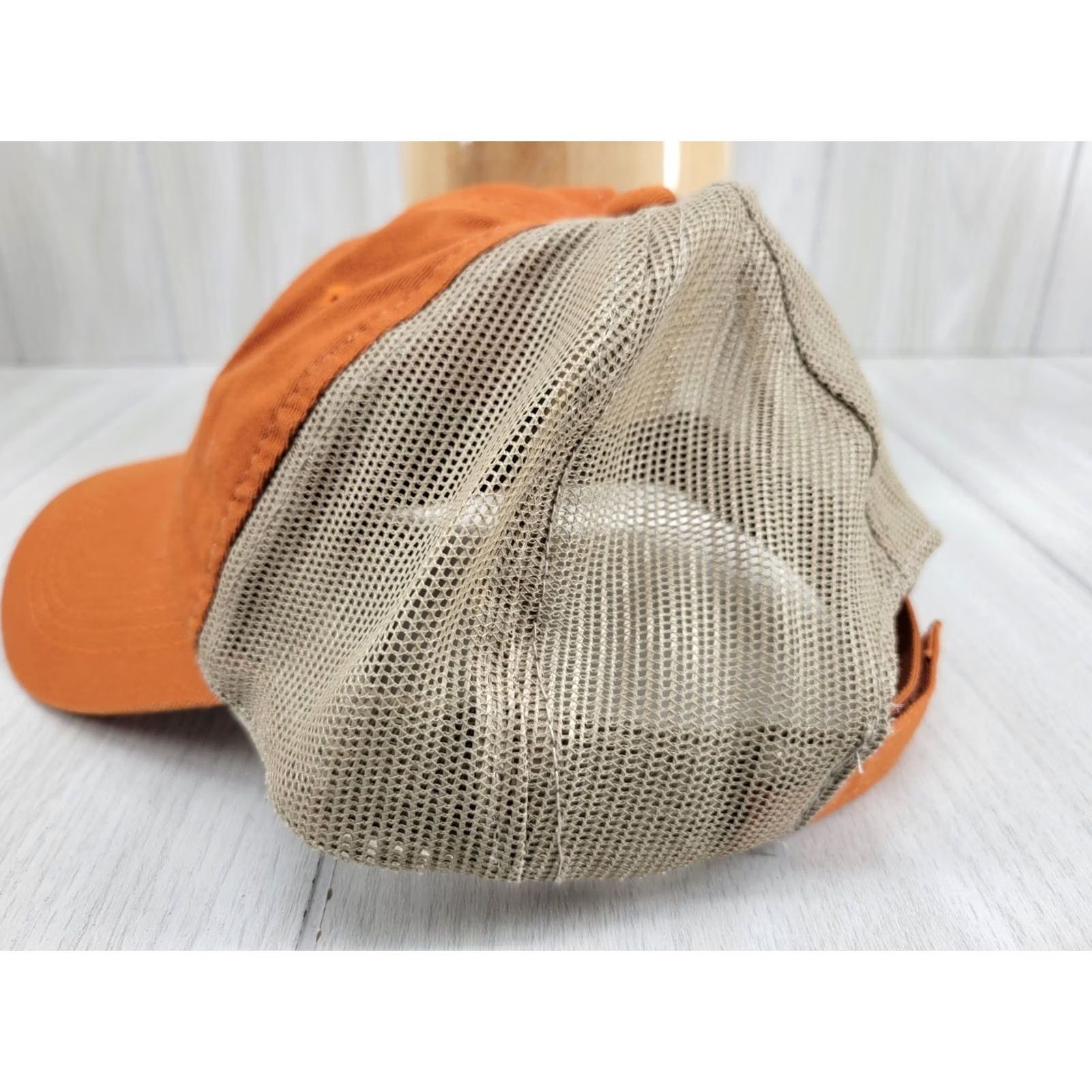 Vintage ABC Associated Builders & Contractors Alabama Trucker Hat Sport Clay Shoot 2015 Adjustable Orange Twill Mesh Back Lightweight Embroidered Men Hat Size ONE SIZE - 4 Thumbnail