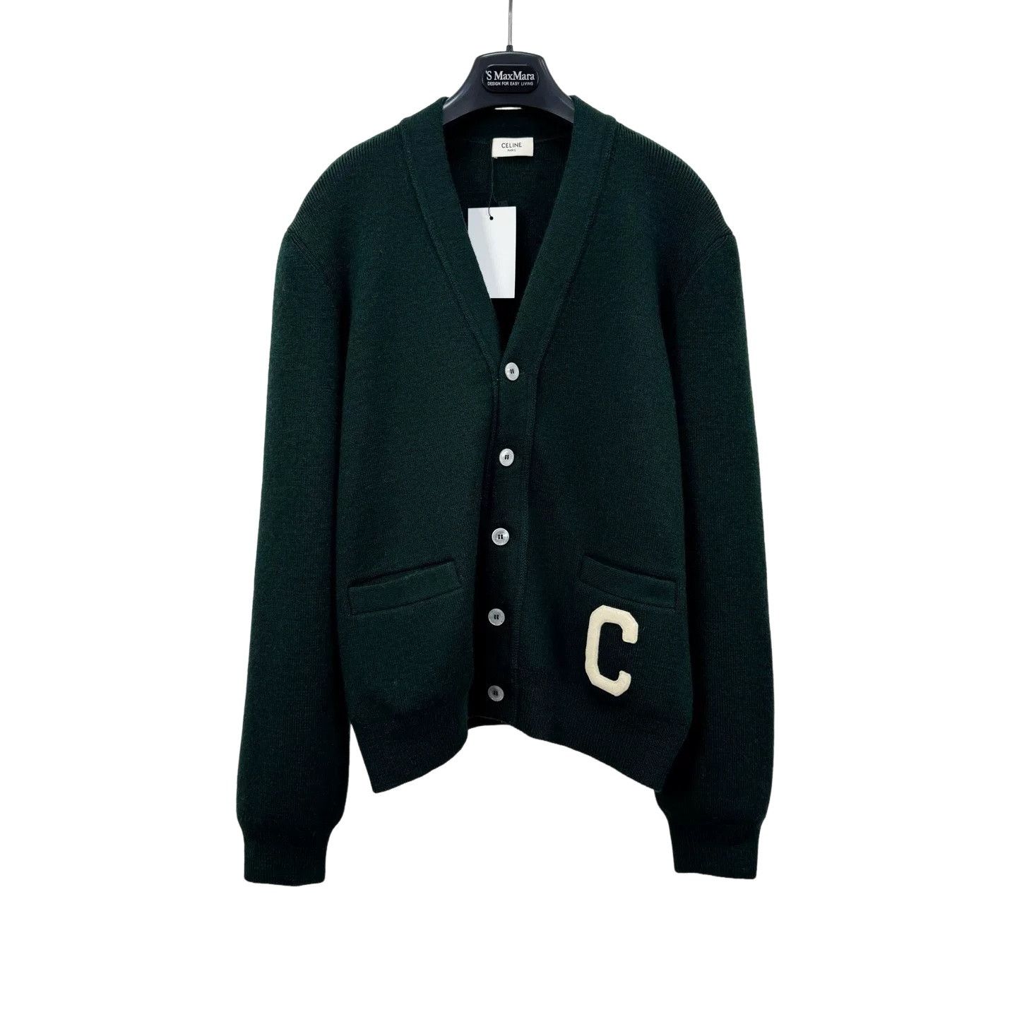 Celine CELINE Logo Embroidered Wool Cardigan S Size US S / EU 44-46 / 1 - 1 Thumbnail