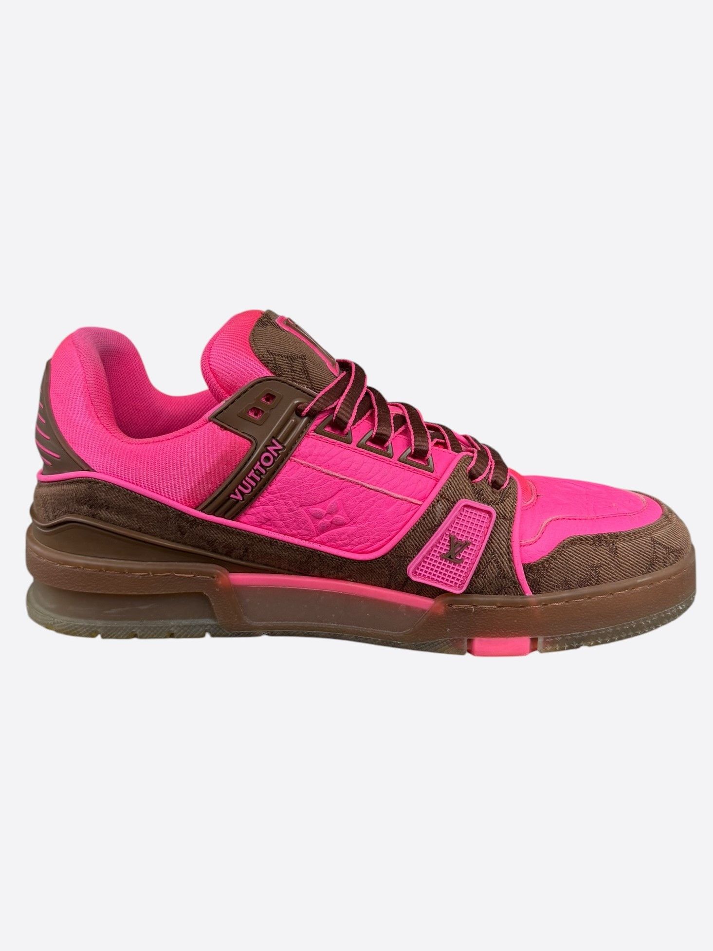 Louis Vuitton Louis Vuitton Brown & Pink Monogram Trainers Size US 8.5 / EU 41-42 - 5 Thumbnail