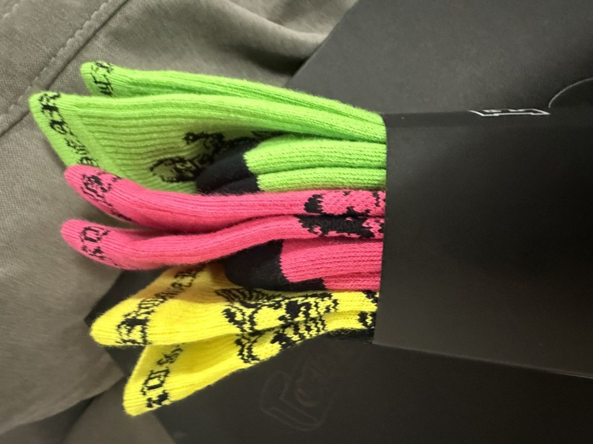 Chrome Hearts Chrome Hearts Foti Socks Neon Size 44 - 5 Thumbnail