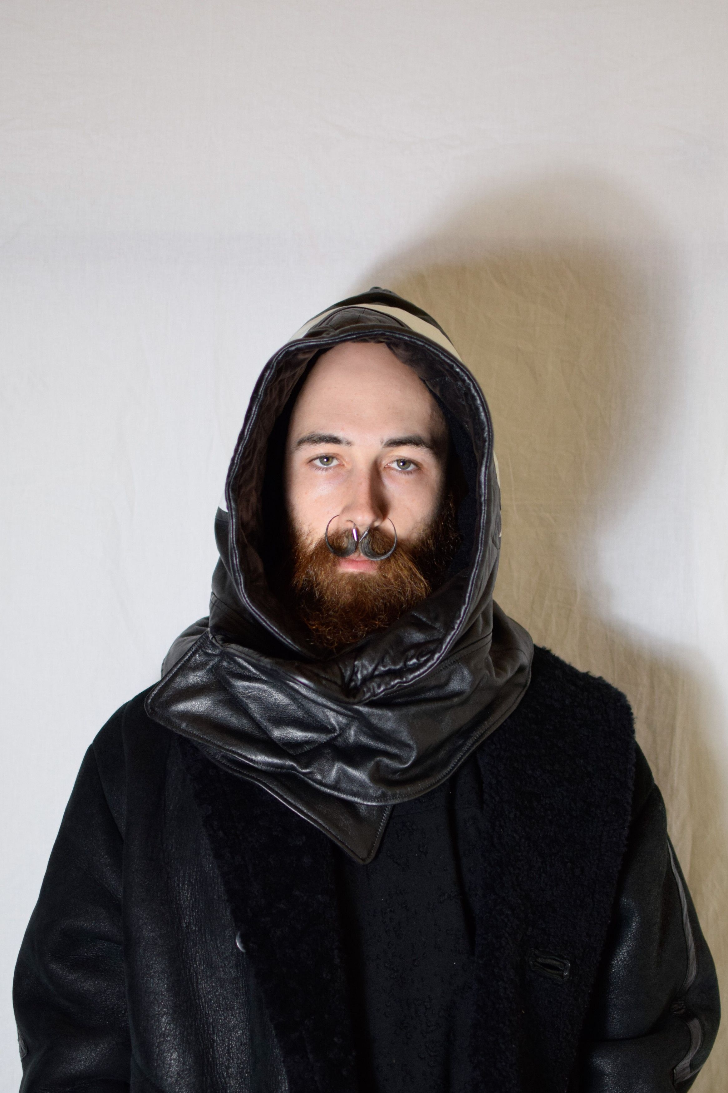 Julius Nilos AW16 Sheep Leather Hood - 560STU2-P Size ONE SIZE - 5 Thumbnail