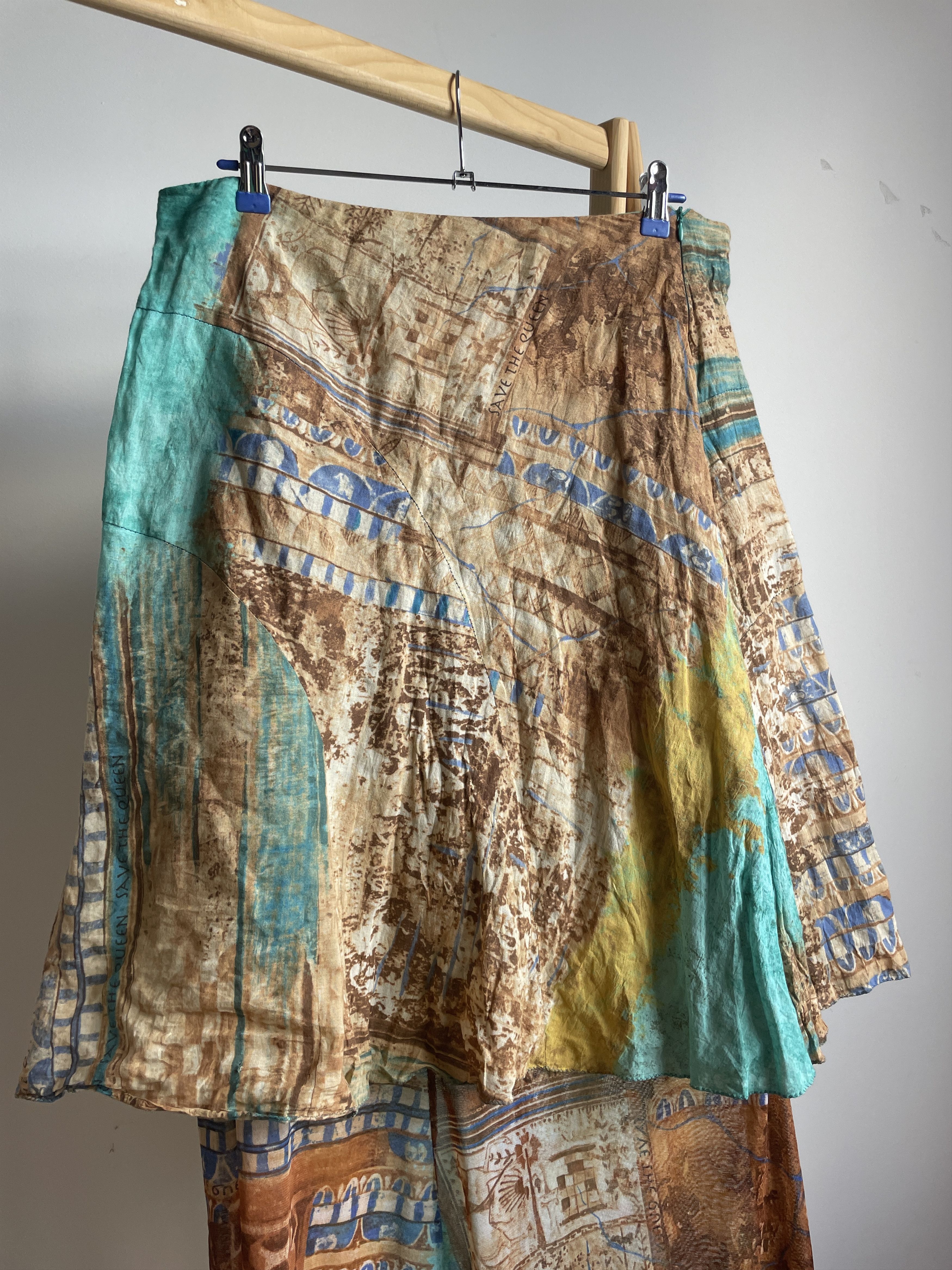 Other Save The Queen Cotton/Metal Layered Midi Skirt Size W34 Size 34" / US 12 / IT 48 - 3 Thumbnail