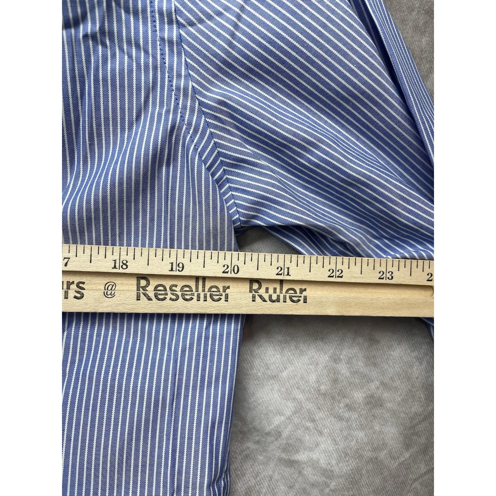 Banana Republic Banana Republic Men's M Grant Fit 120s Supima Cotton Blue Pi Size US M / EU 48-50 / 2 - 8 Thumbnail